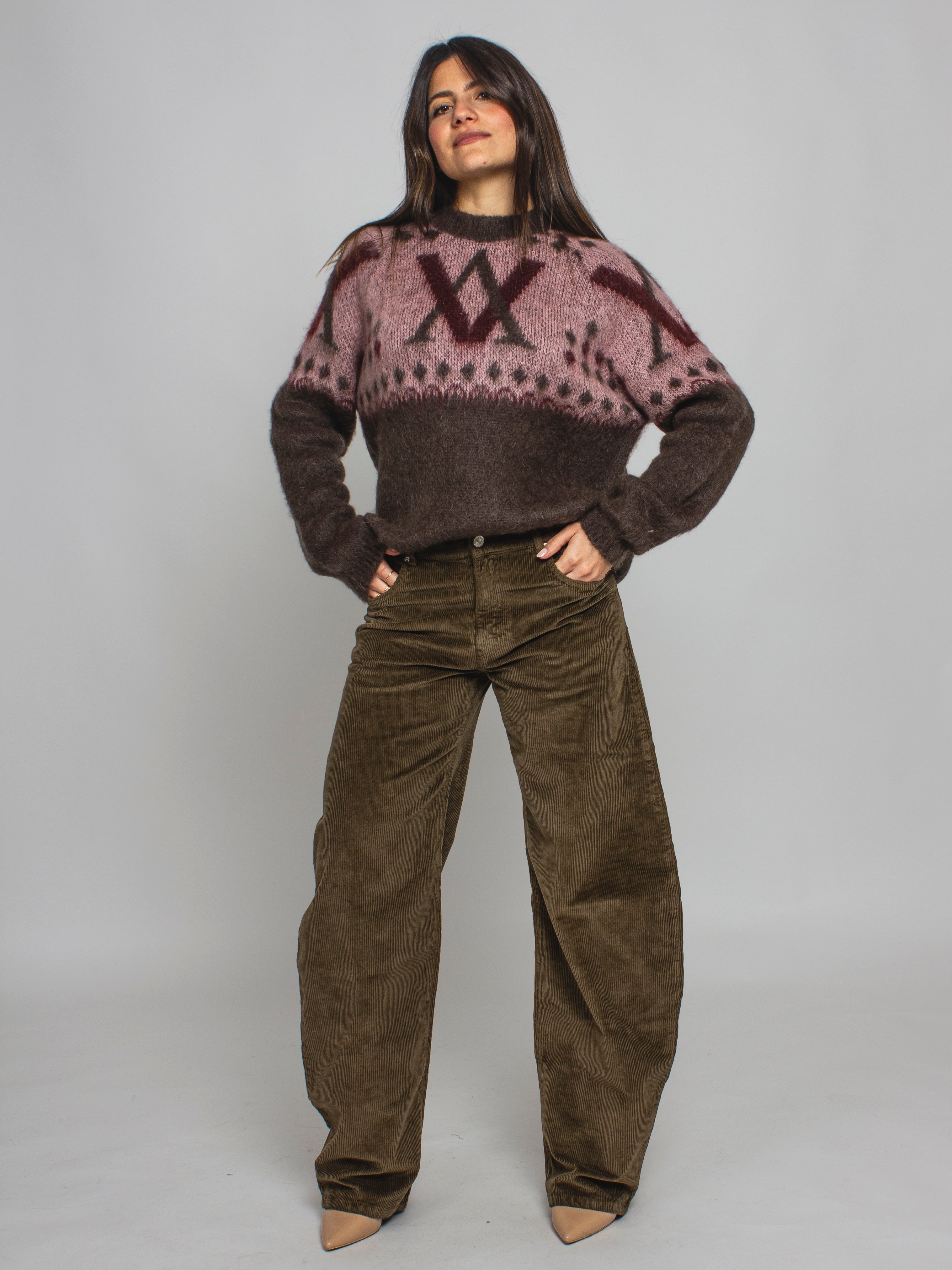 Maglia multicolor con logo geometrico Vicolo