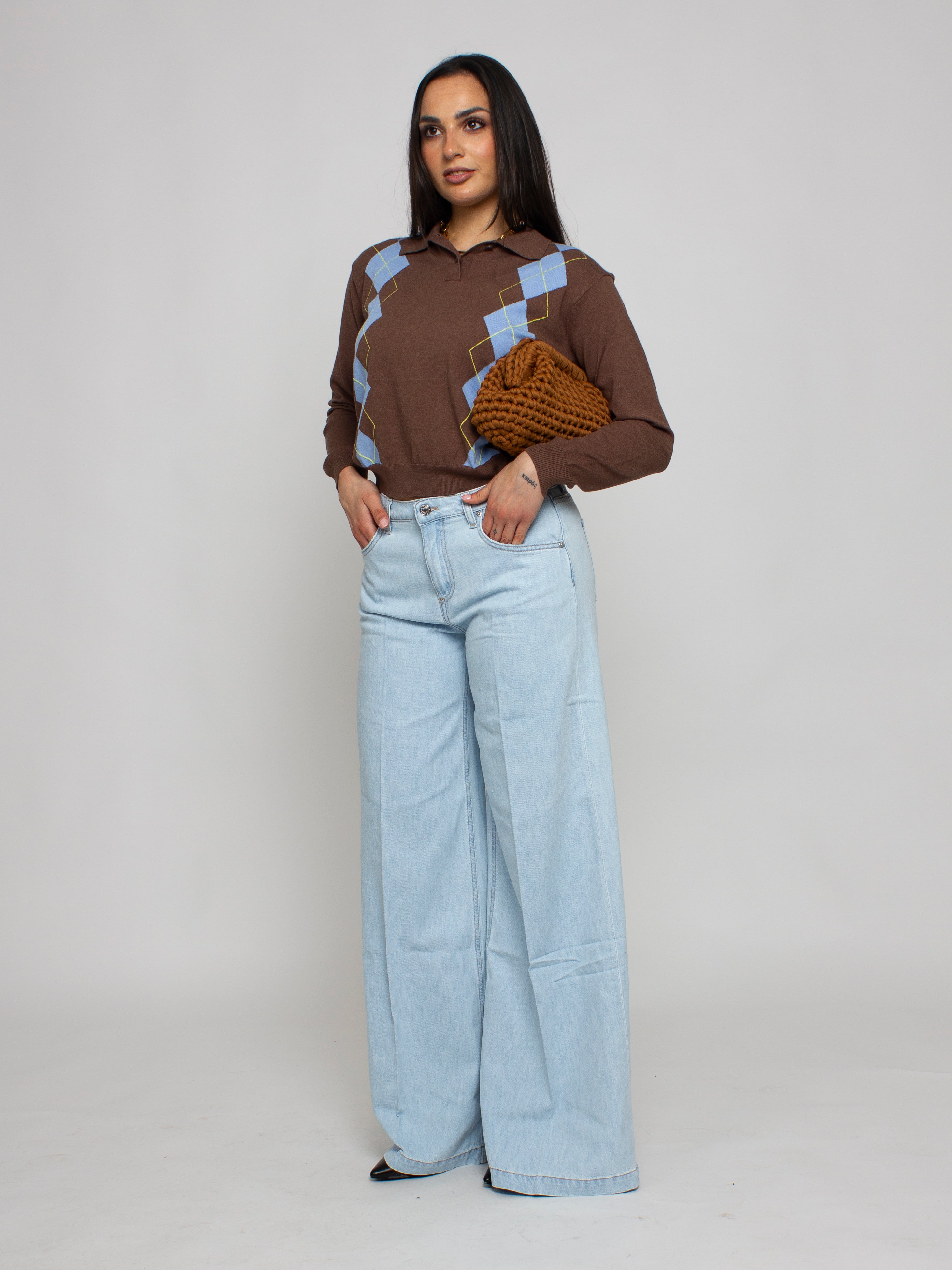 Maglia Polo con Rombi Vicolo