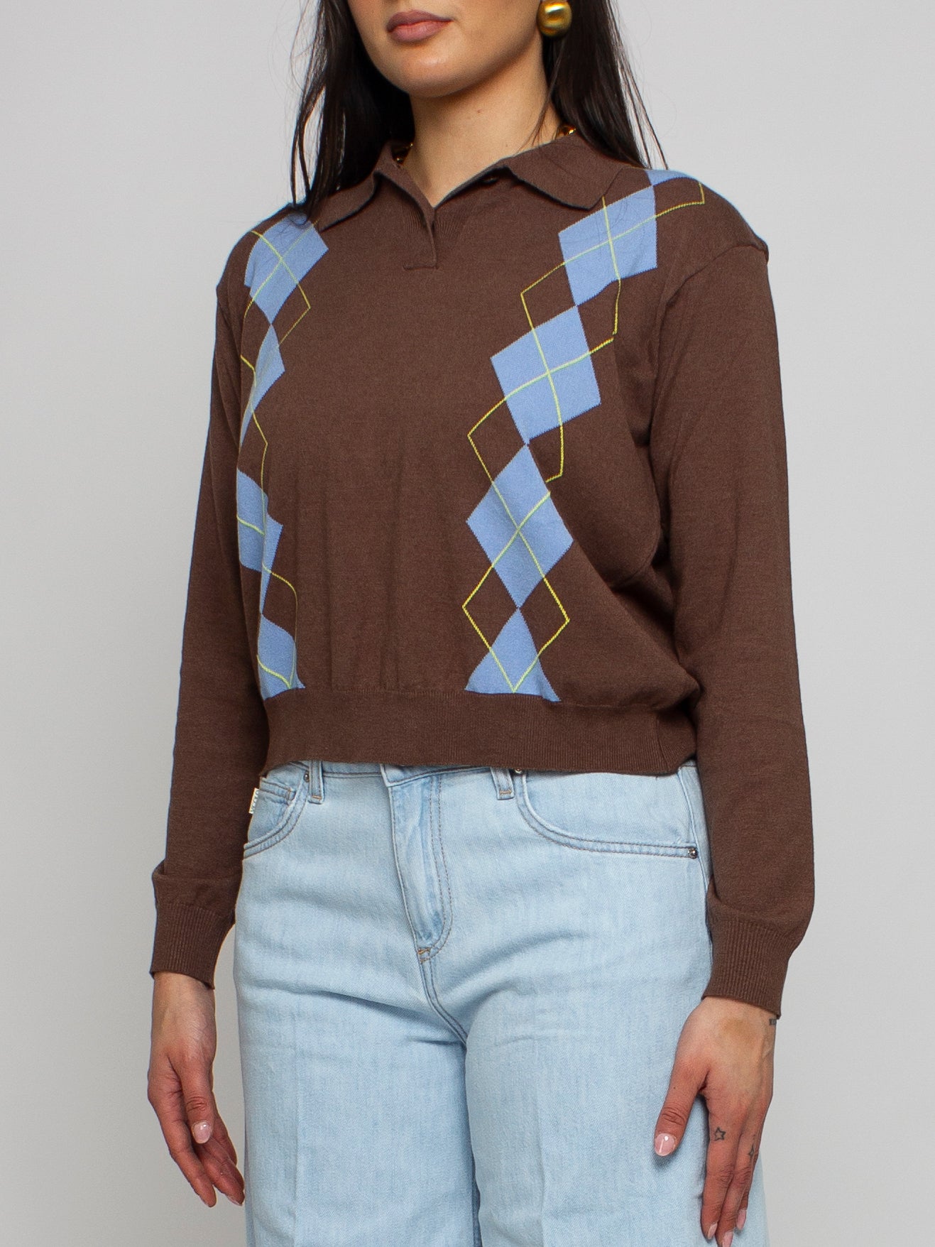 Maglia Polo con Rombi Vicolo