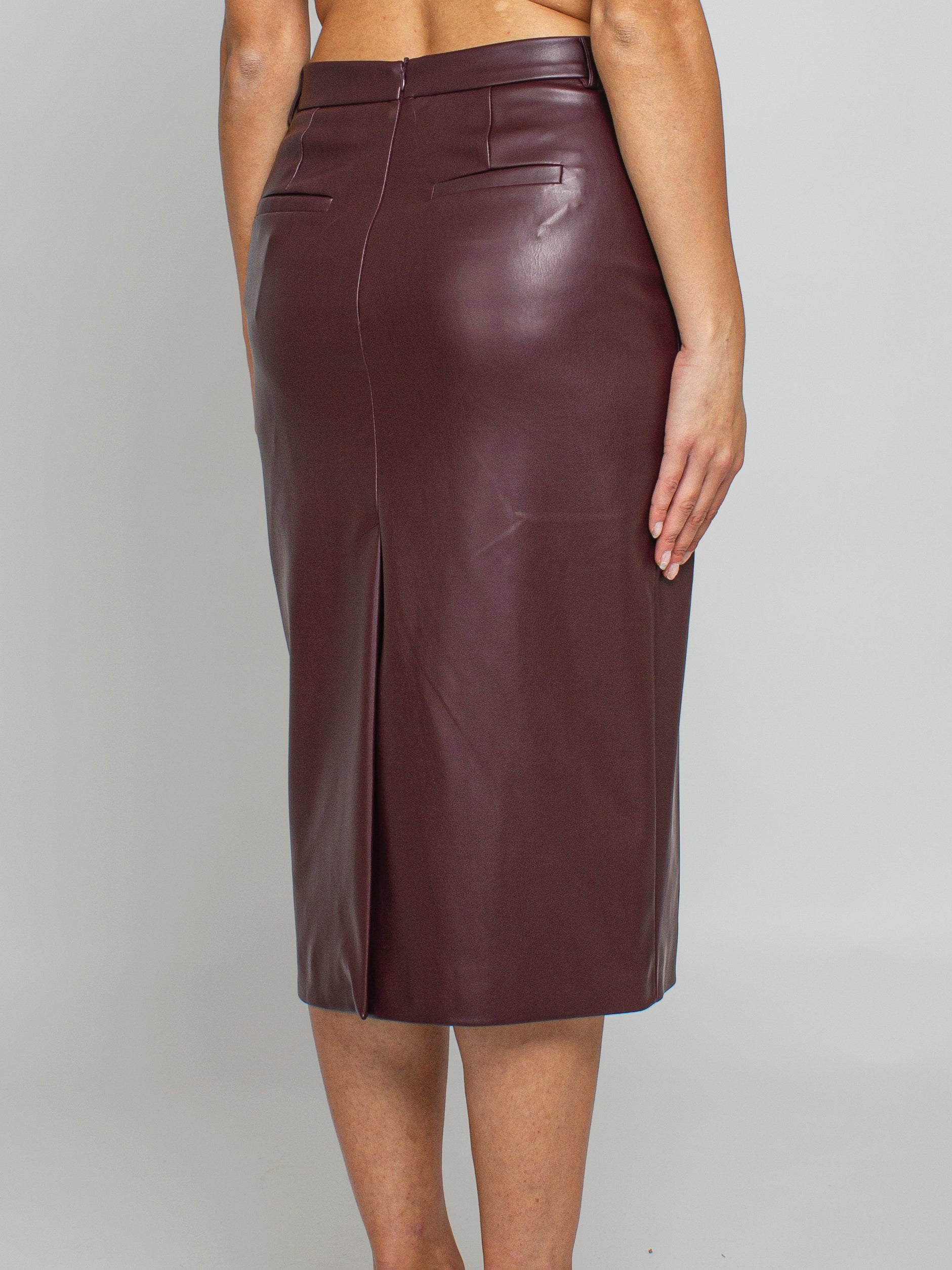 Gonna longuette ecopelle Vicolo