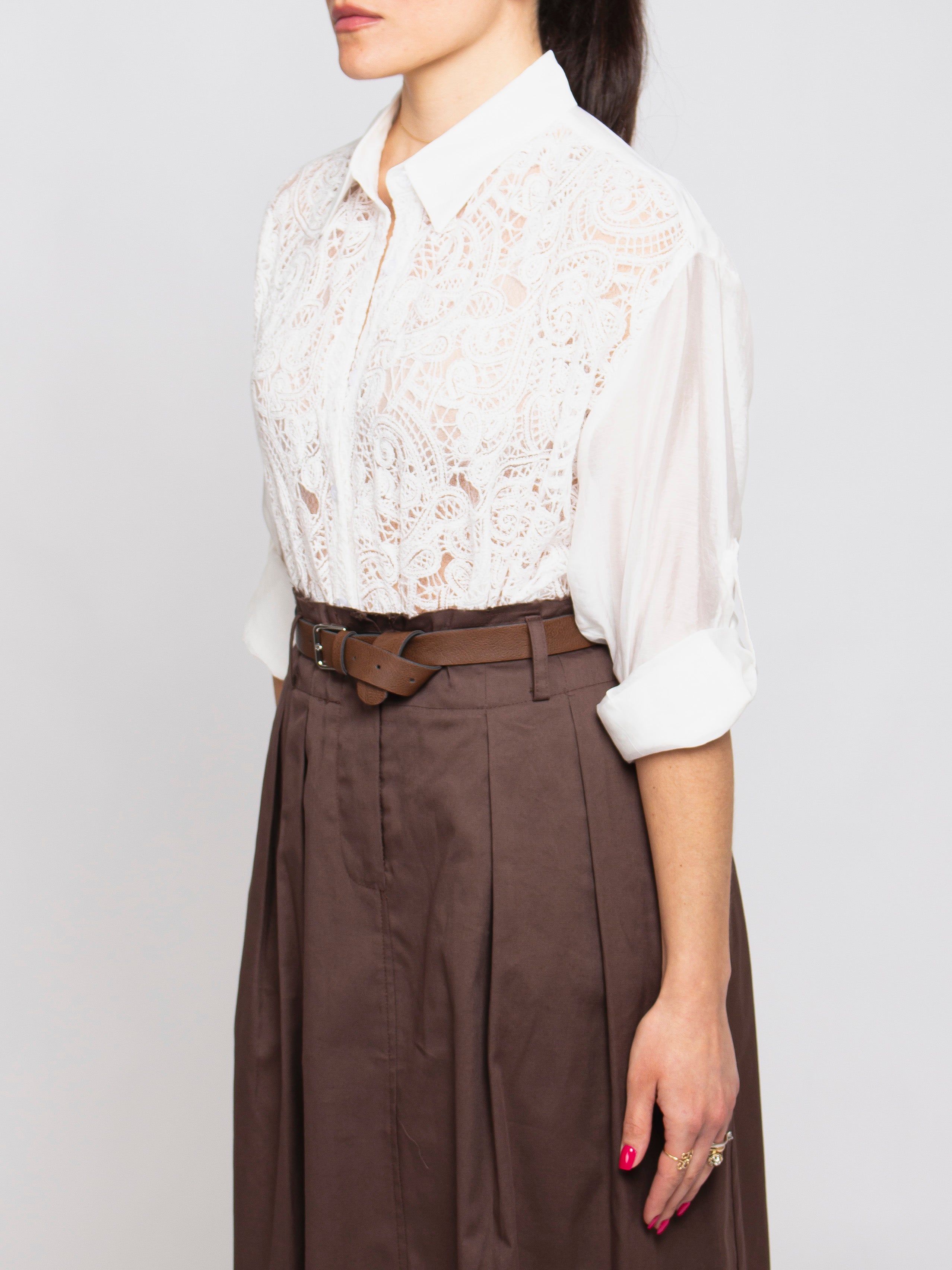 Camicia con pizzo macramè You decide