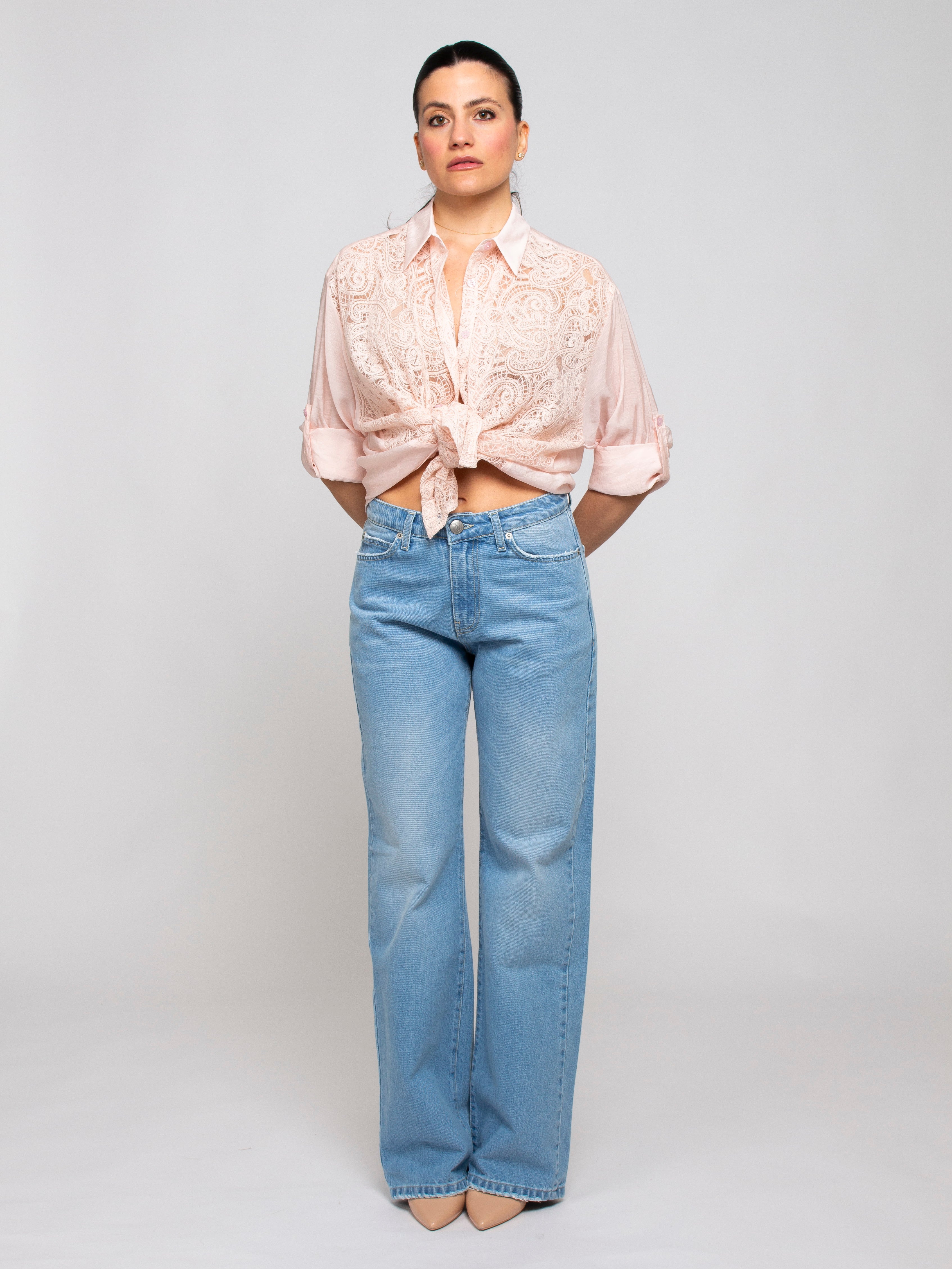 Camicia con pizzo macramè You decide