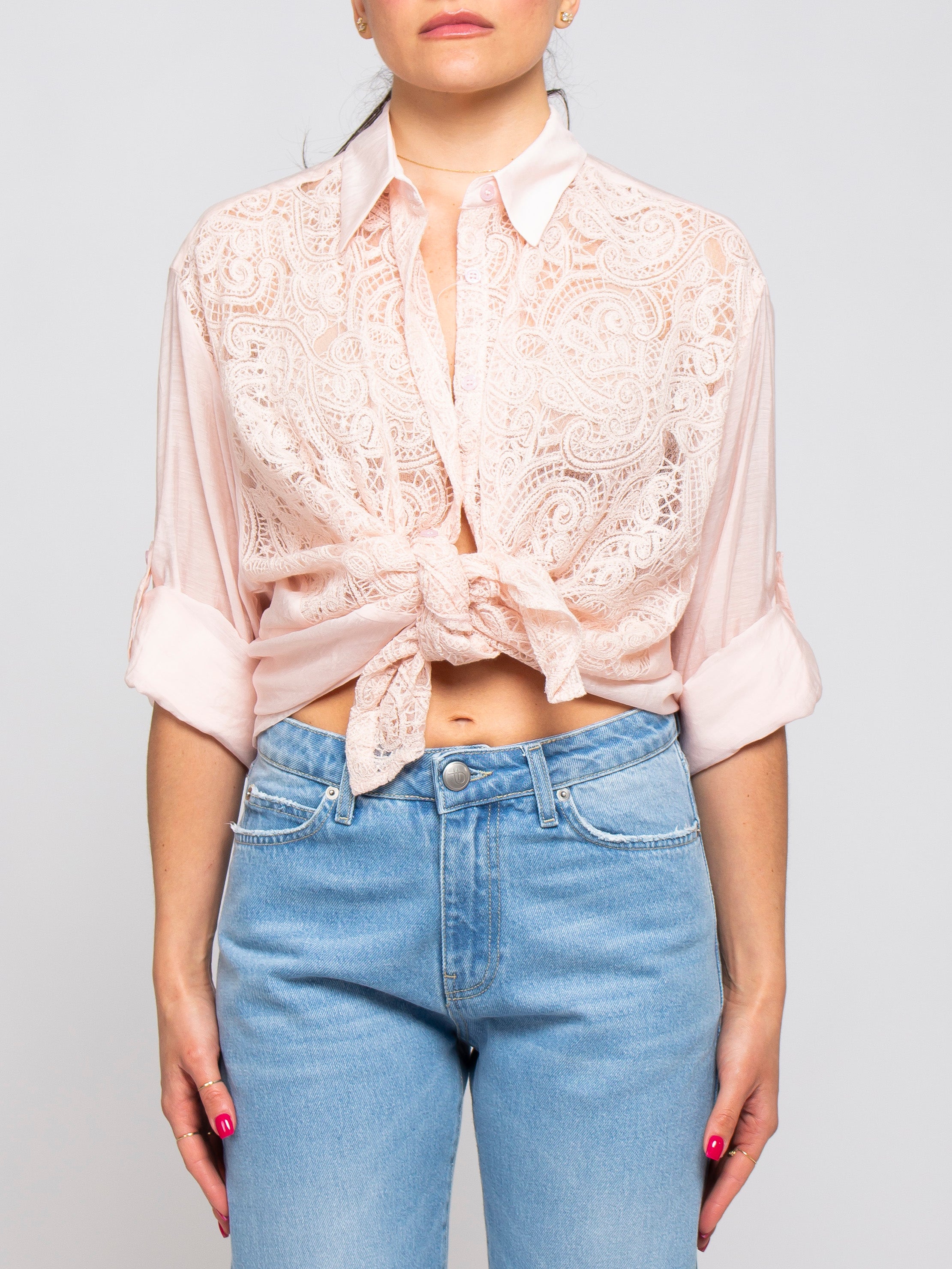 Camicia con pizzo macramè You decide