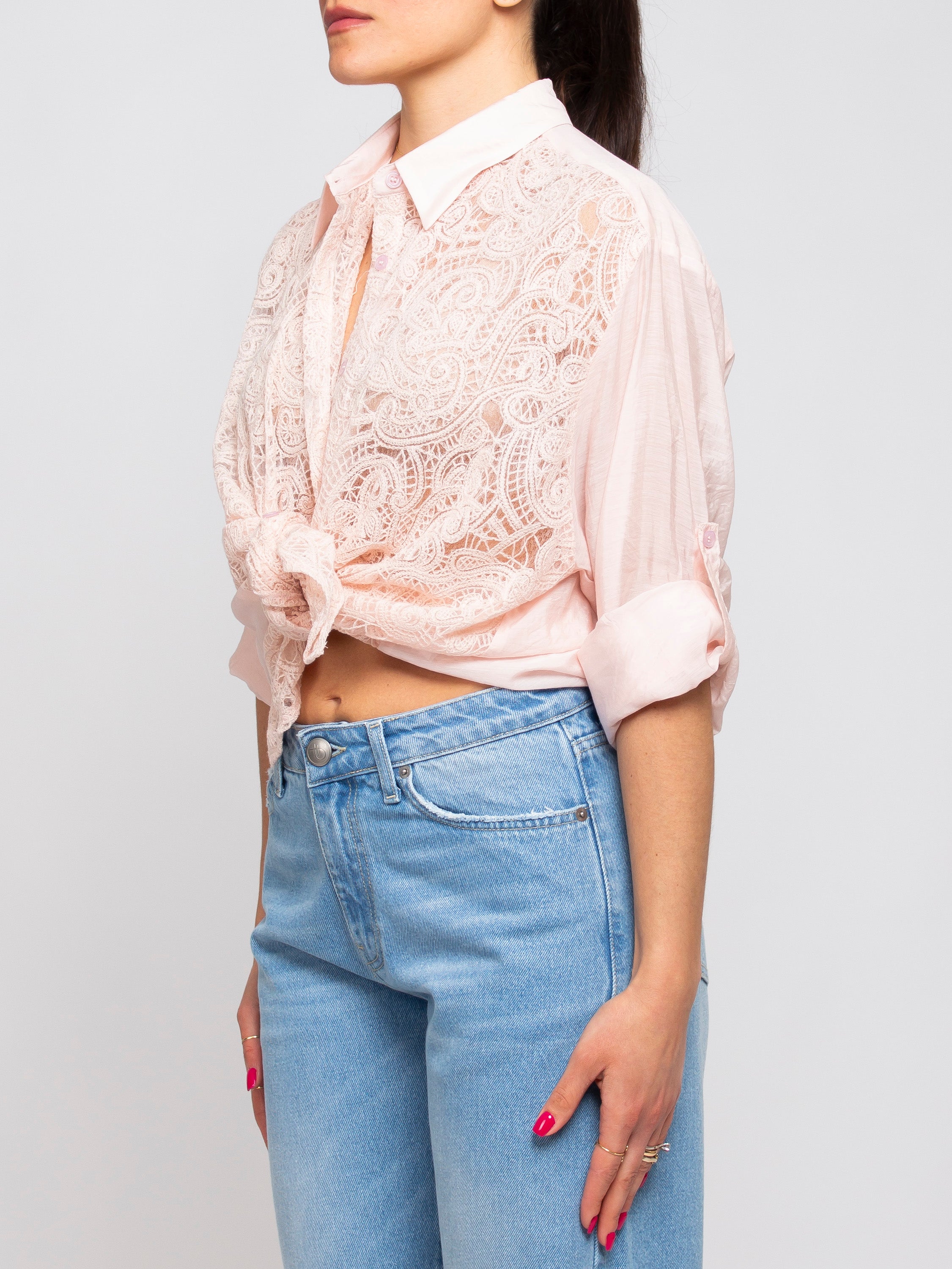Camicia con pizzo macramè You decide