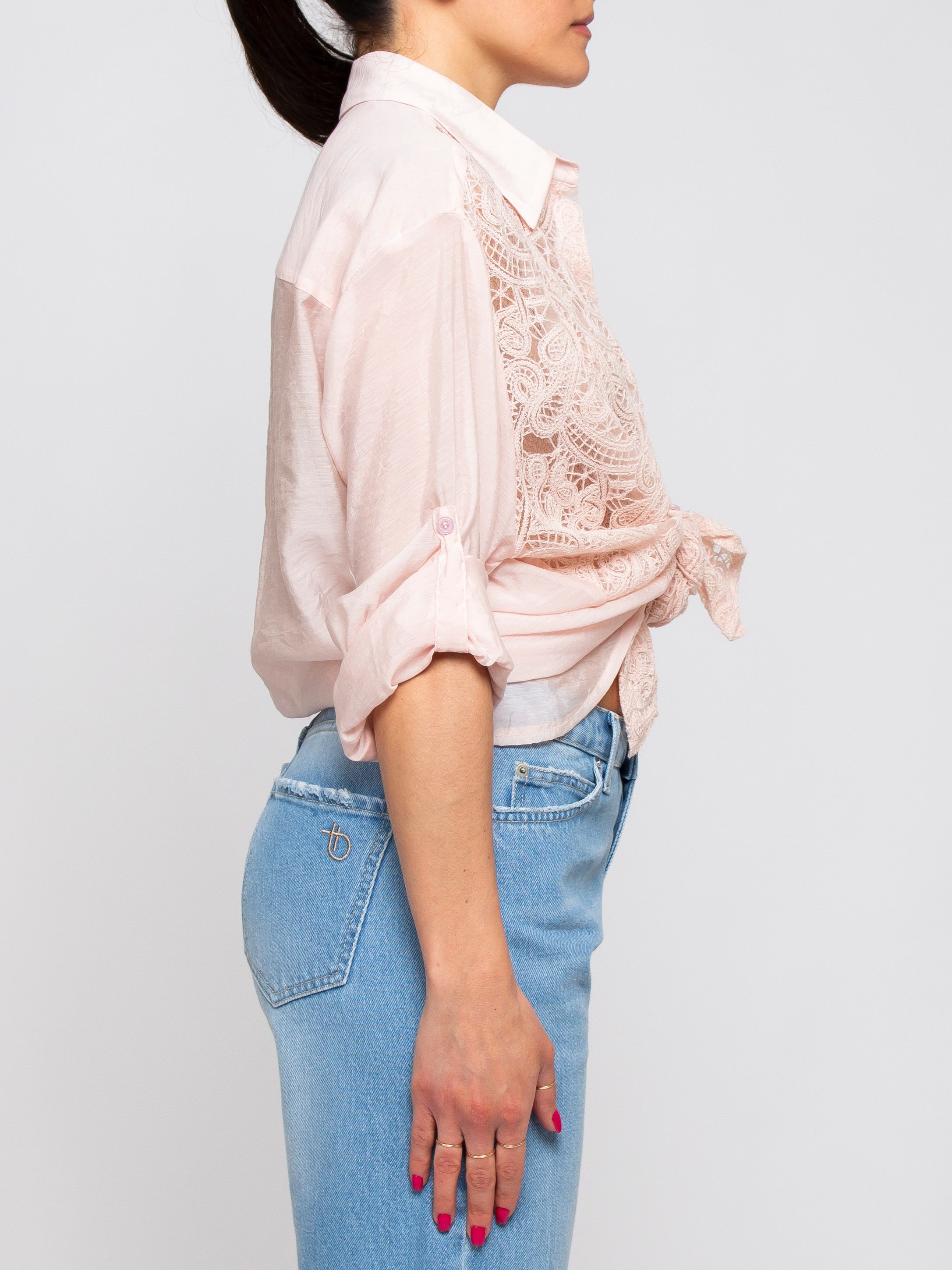 Camicia con pizzo macramè You decide