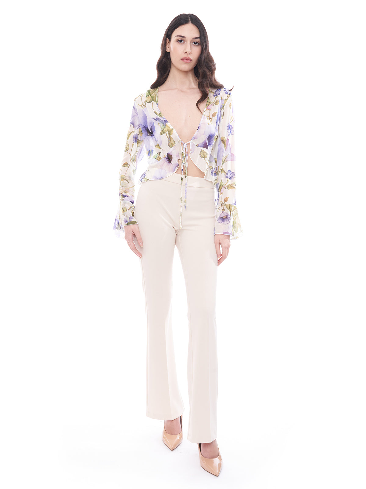 Blusa fiorata Rinascimento