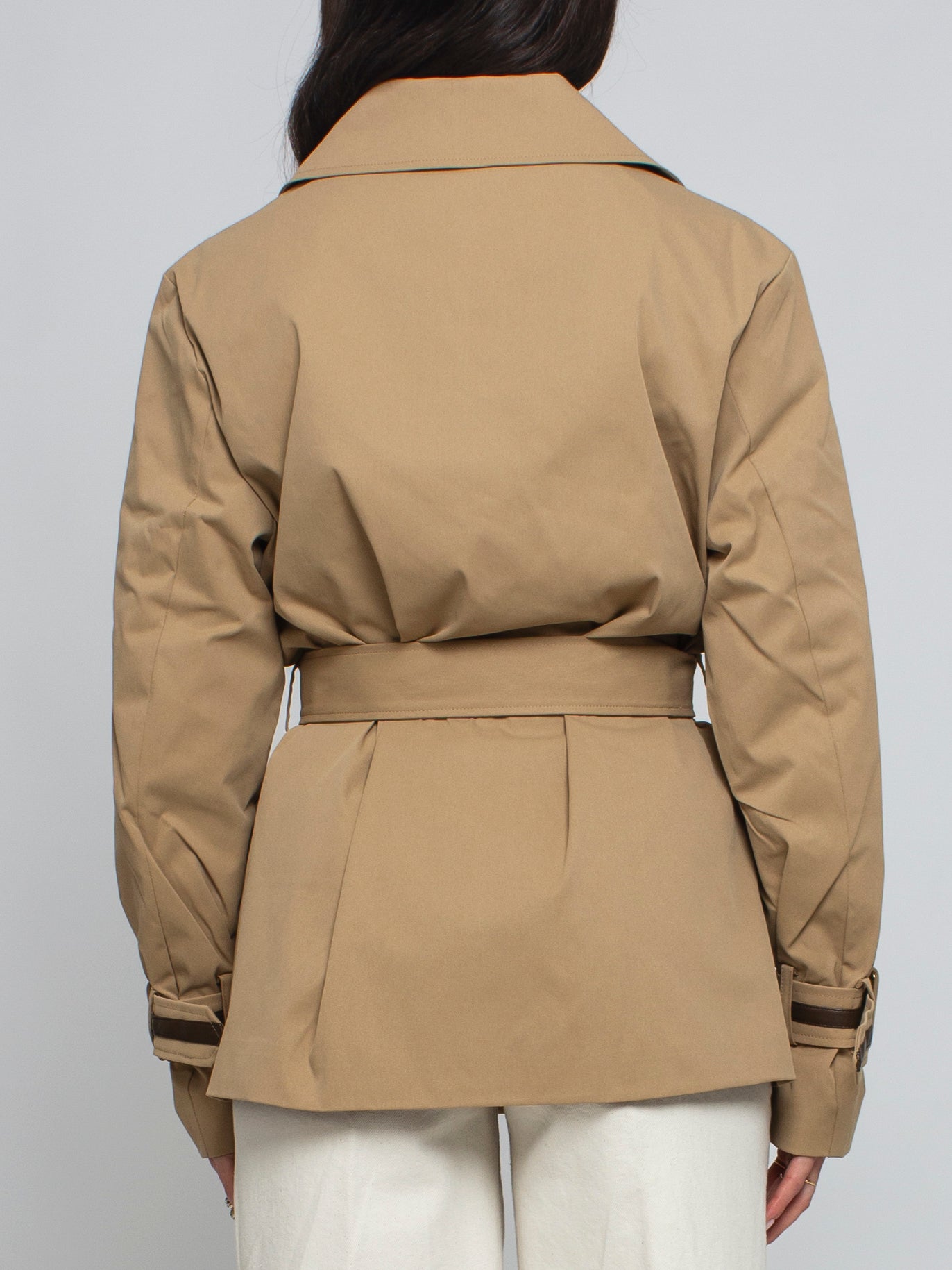 Trench corto con cintura Rinascimento