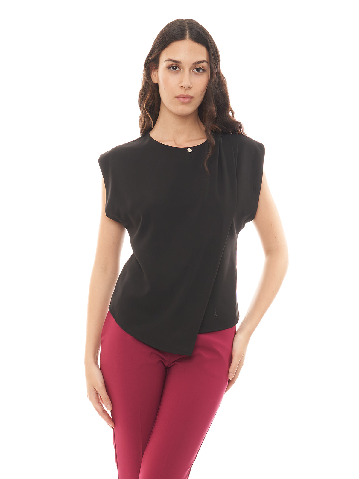 Blusa senza maniche asimmetrica Rinascimento
