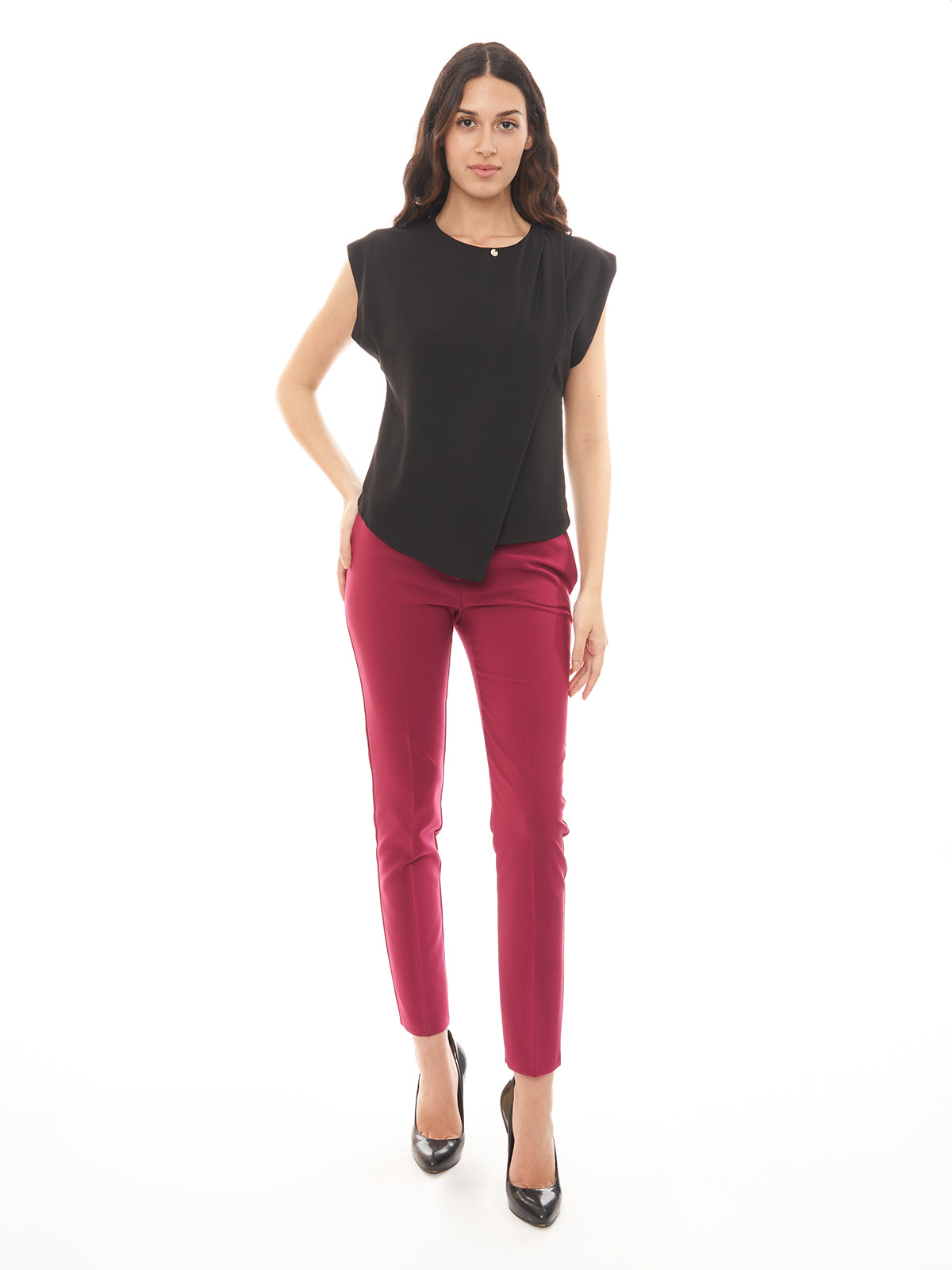 Blusa senza maniche asimmetrica Rinascimento