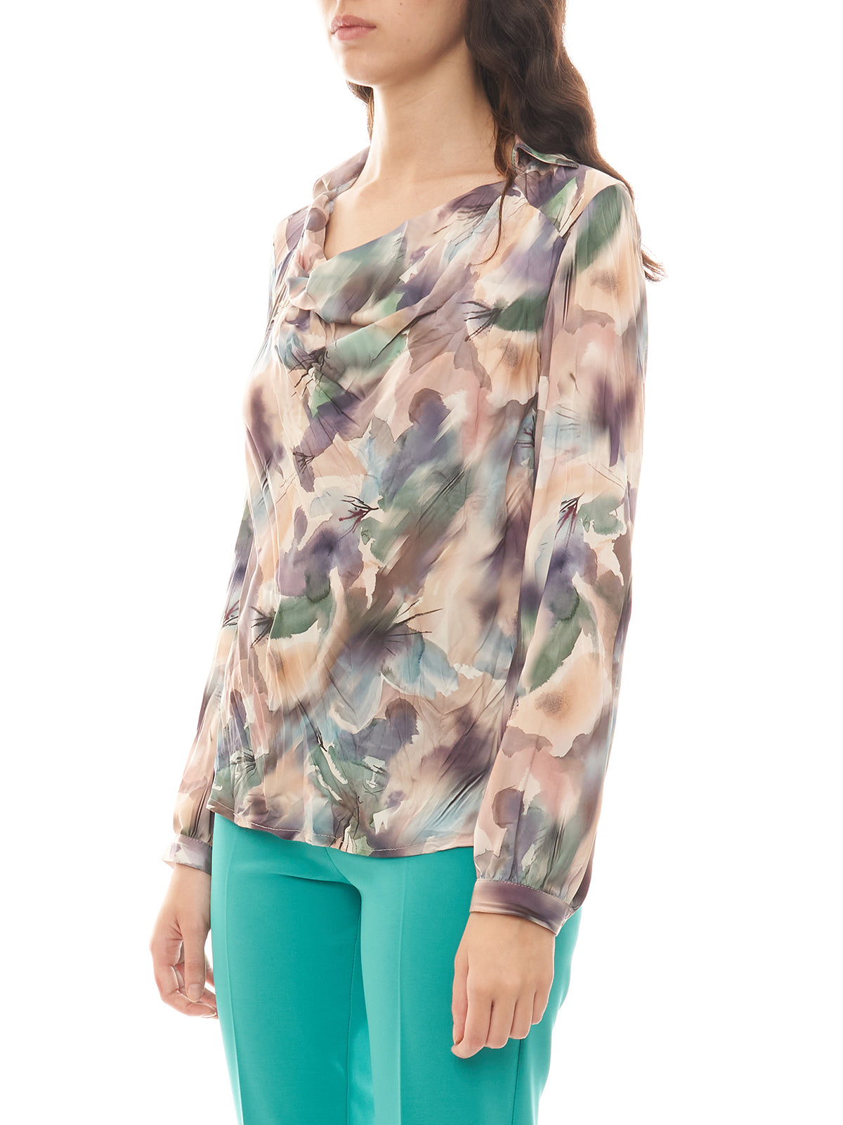 Blusa stampa floreale Rinascimento