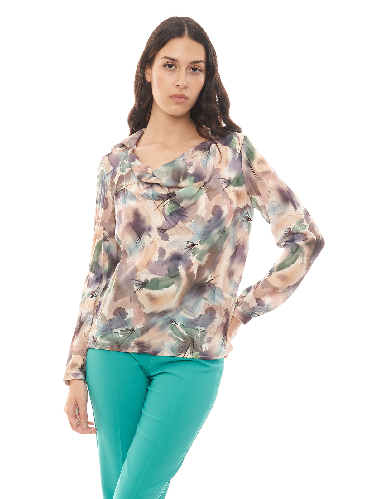 Blusa stampa floreale Rinascimento