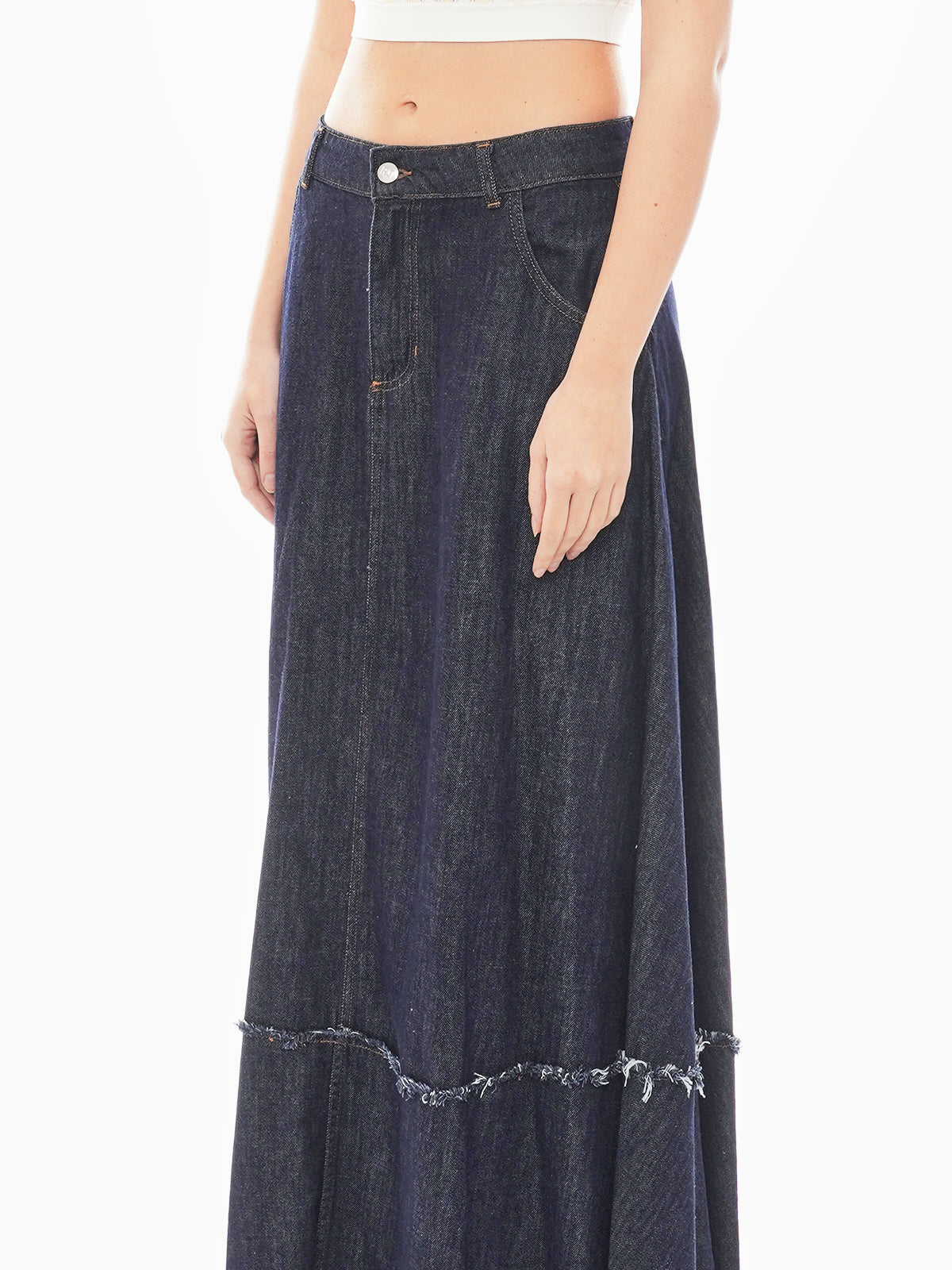 Gonna lunga denim Rinascimento