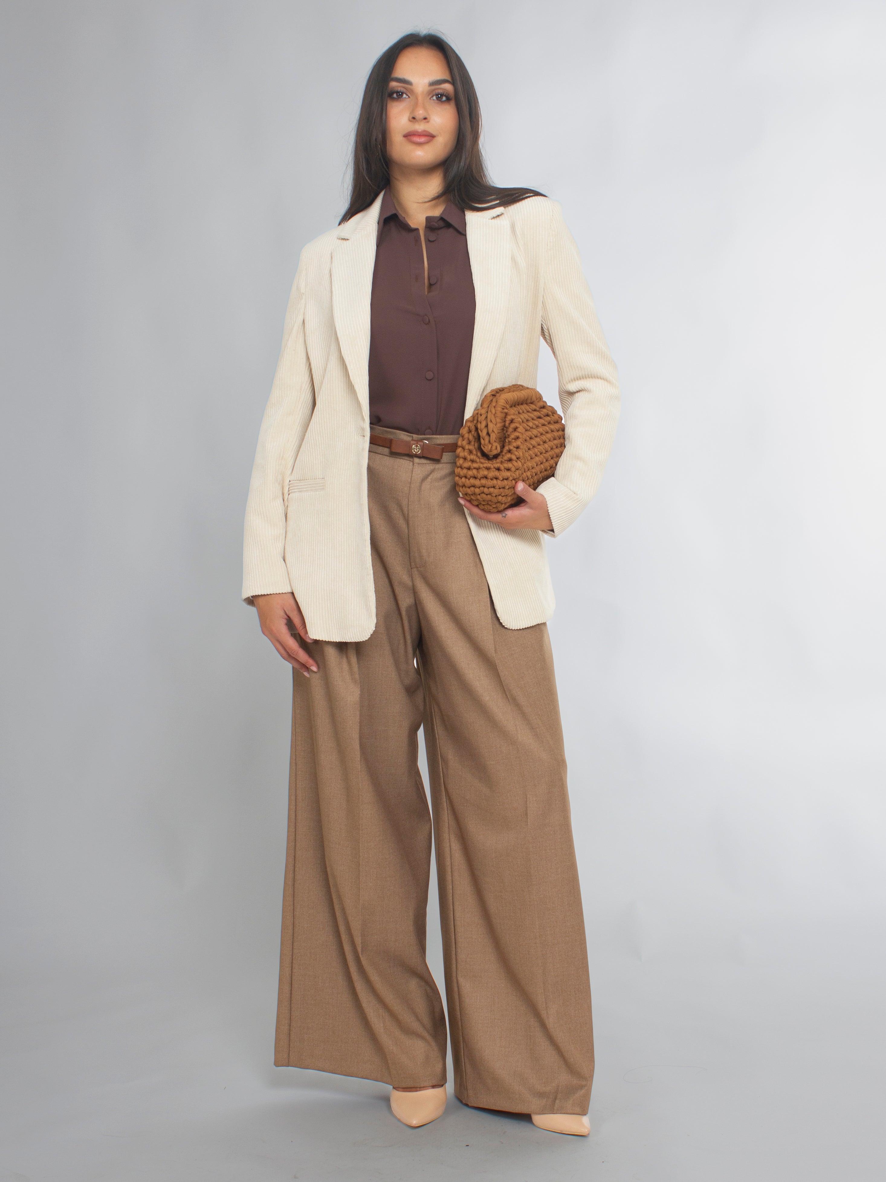 Pantalone palazzo con pence Rinascimento