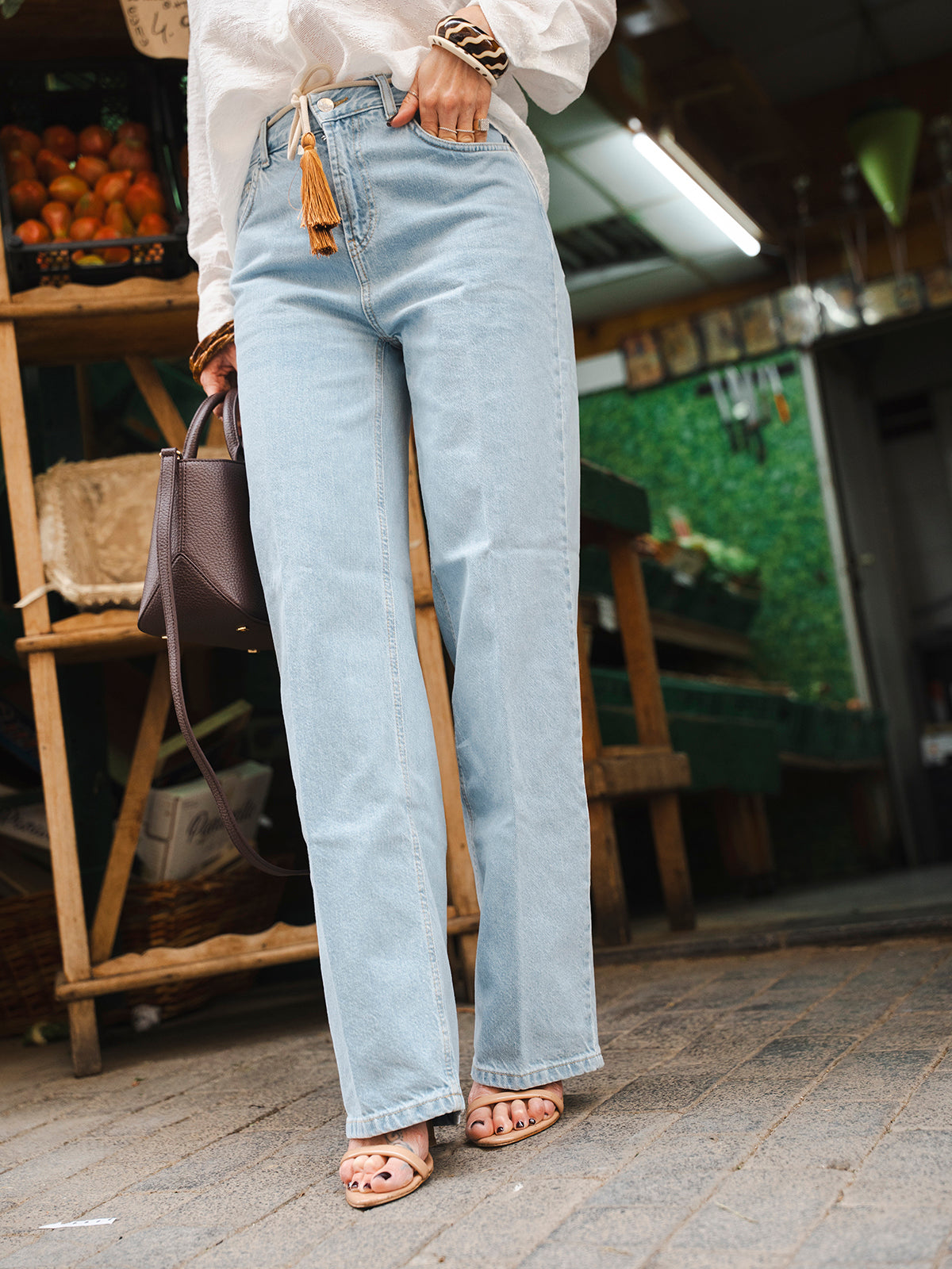 Jeans straight con cintura nappine Liu-Jo