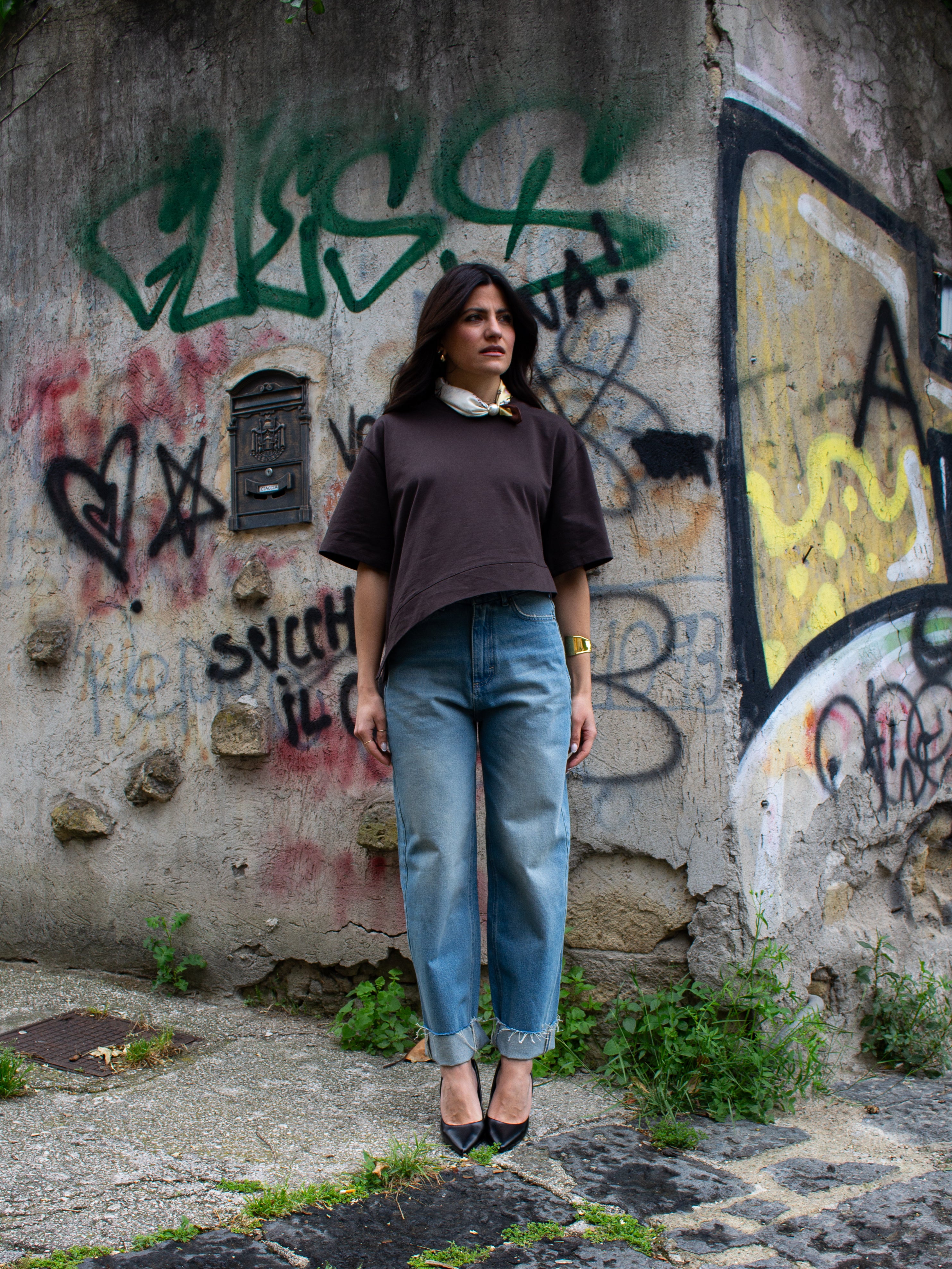 Tshirt asimmetrica Vicolo