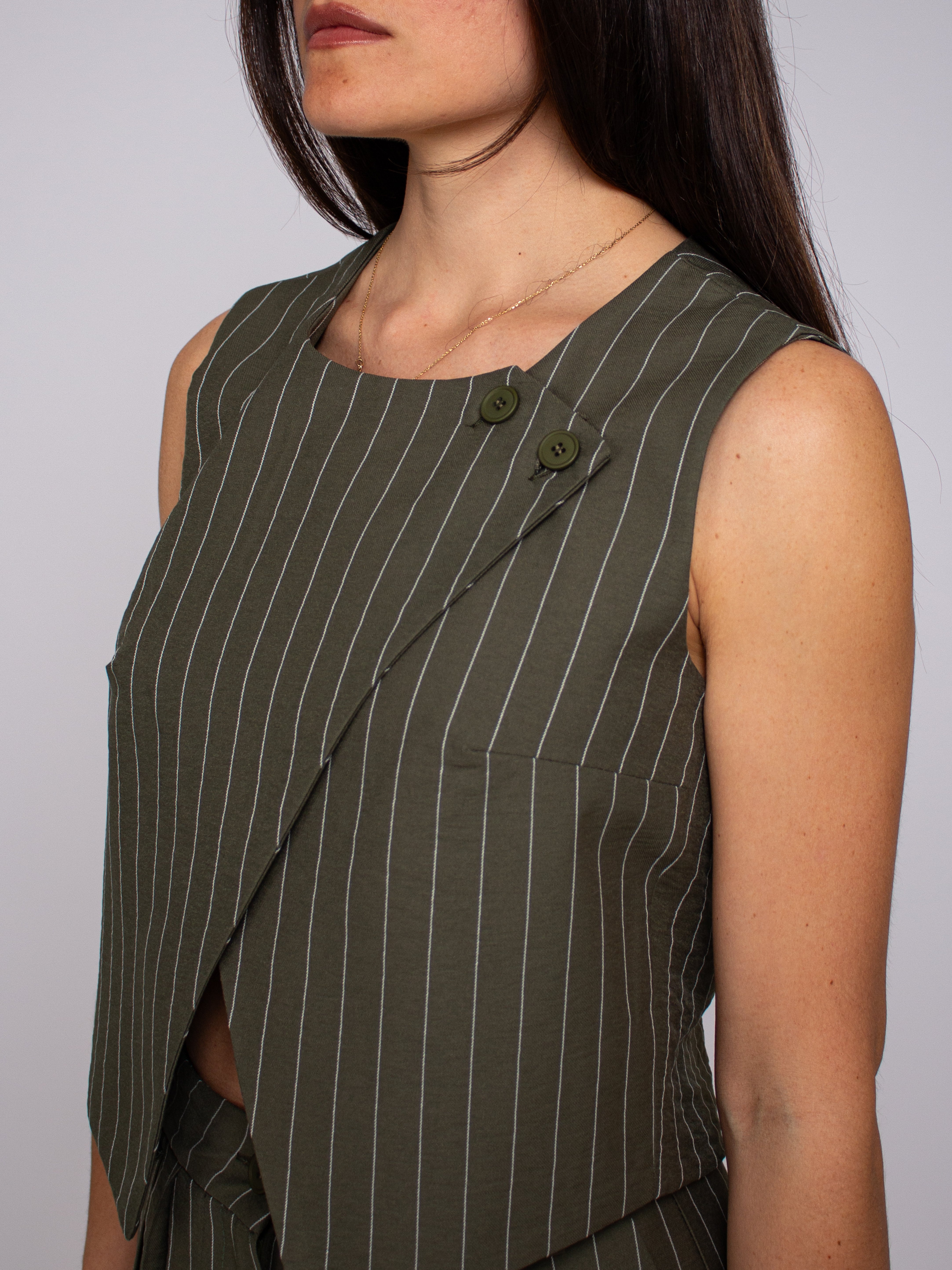 Gilet gessato Two Way