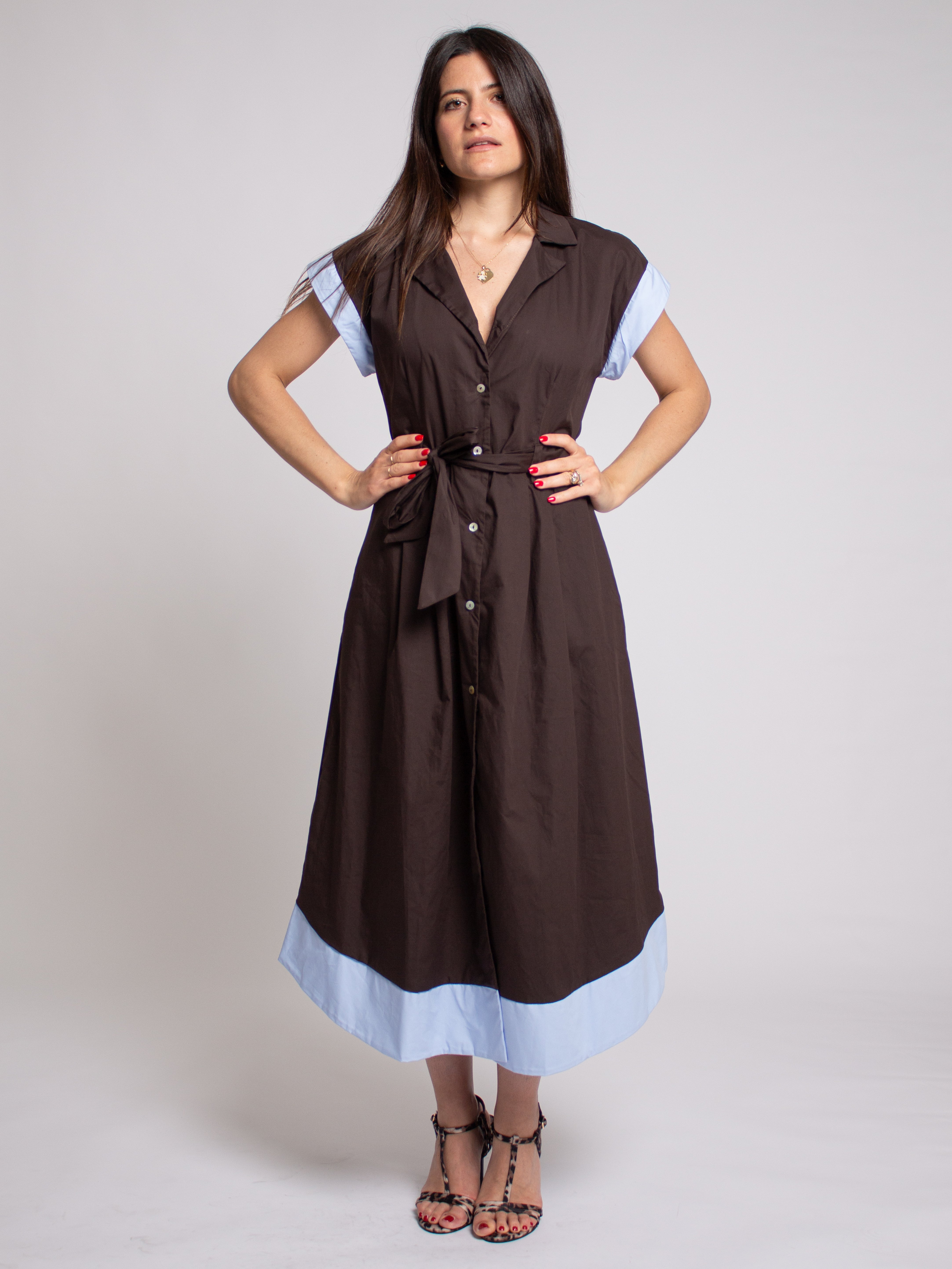 Abito a camicia con cintura Vicolo