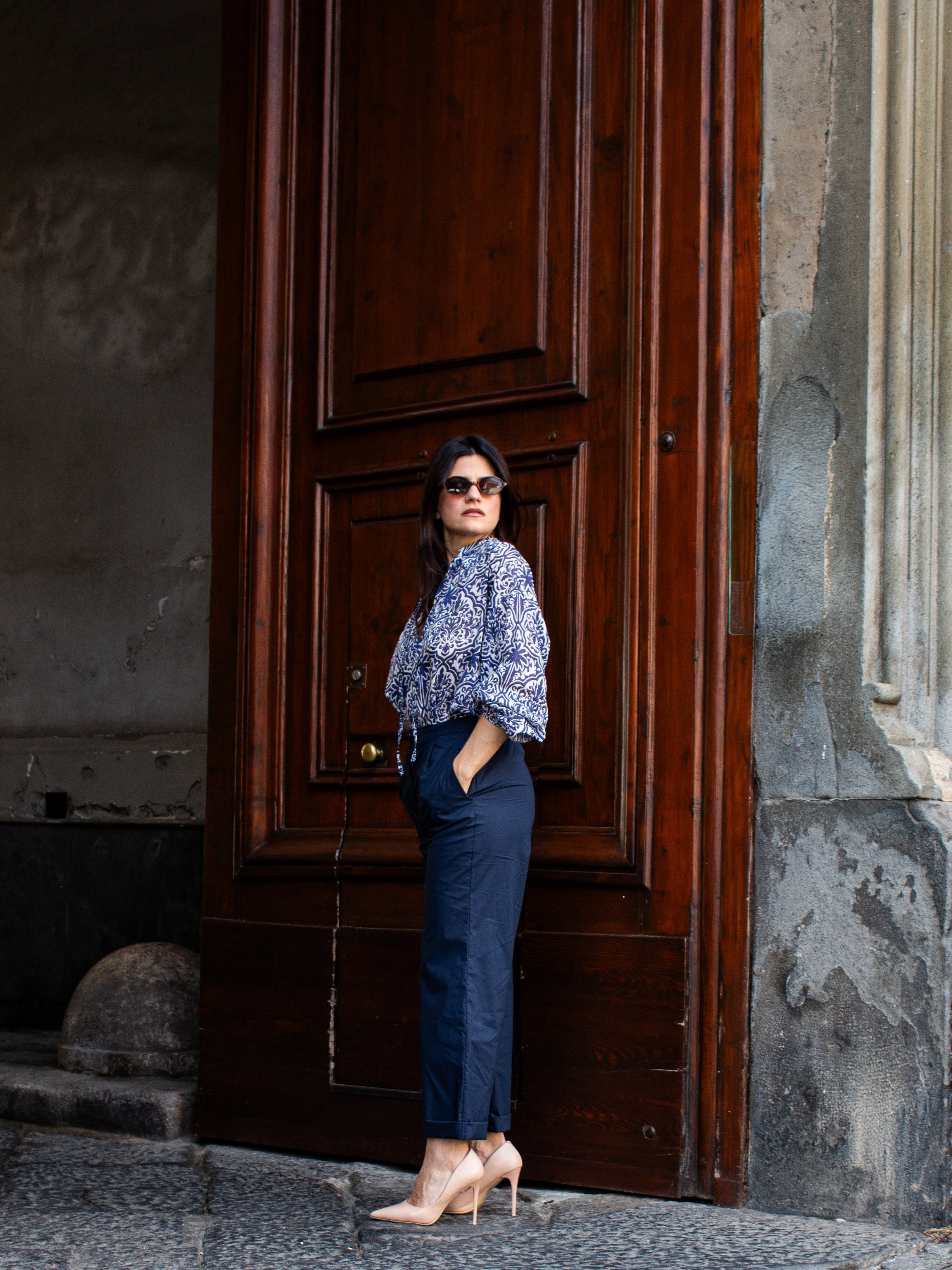 Blusa con laccio Two Way