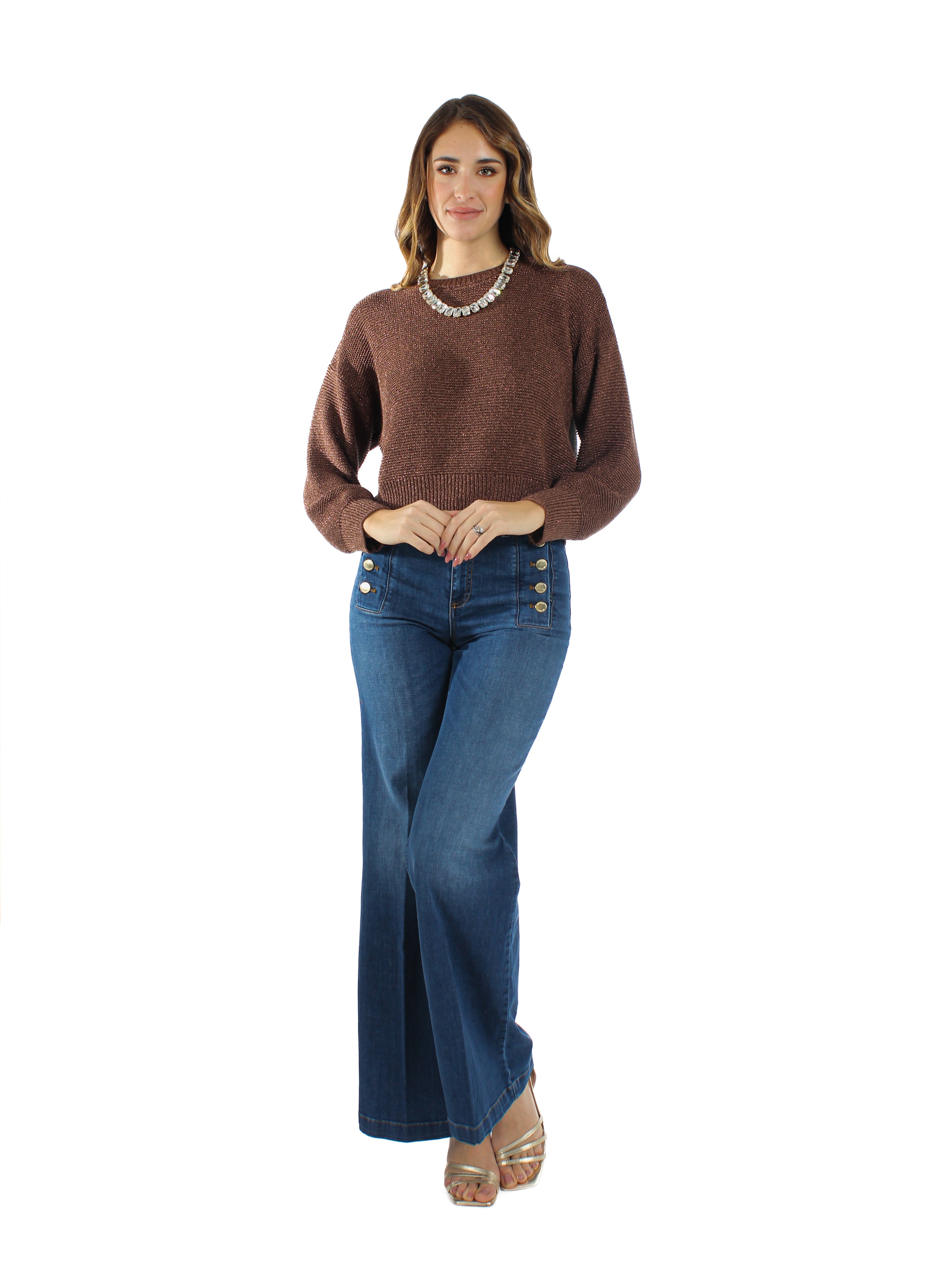 Maglia scatola lurex Vicolo
