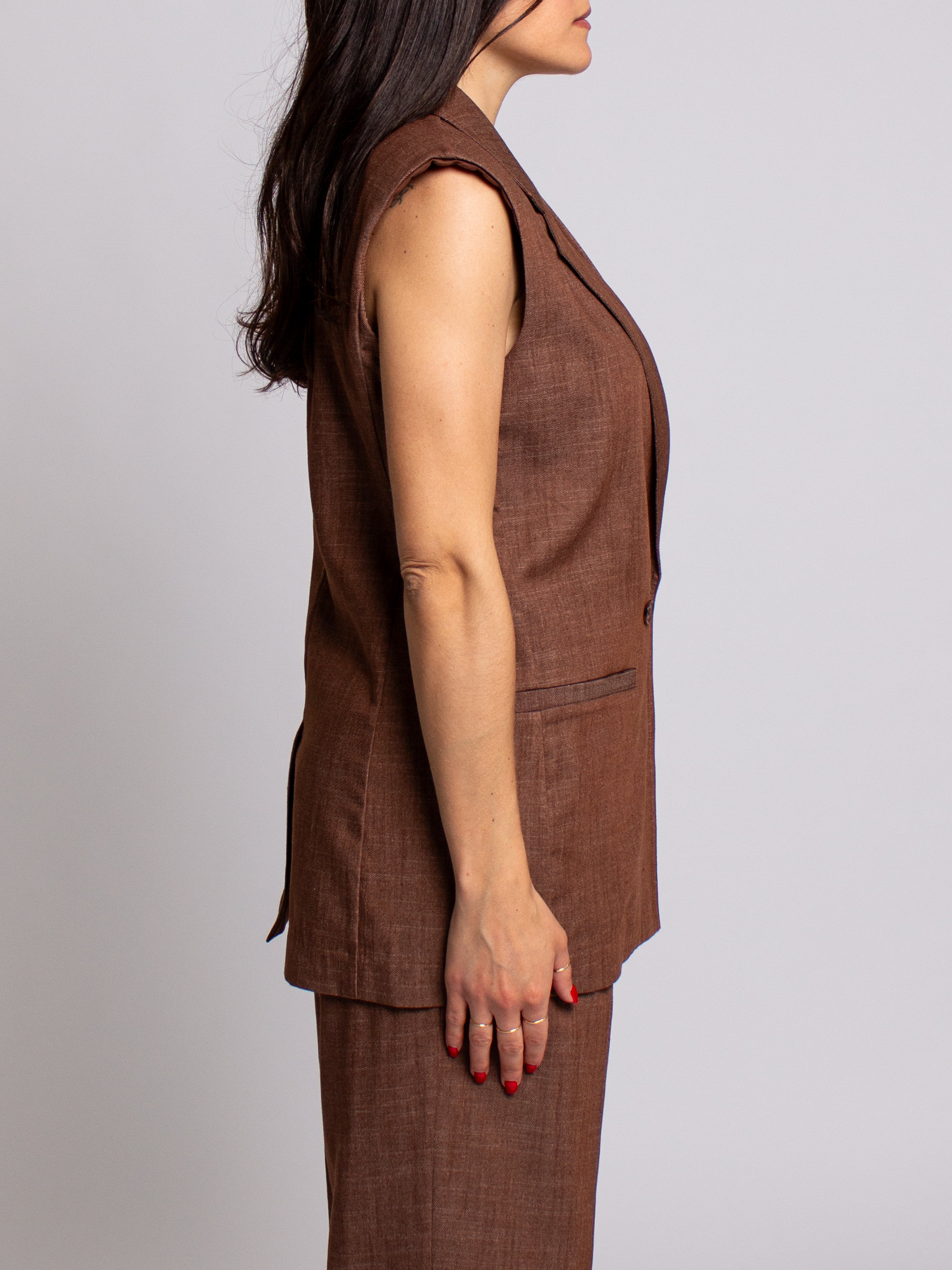 Gilet lungo doppiopetto You Decide