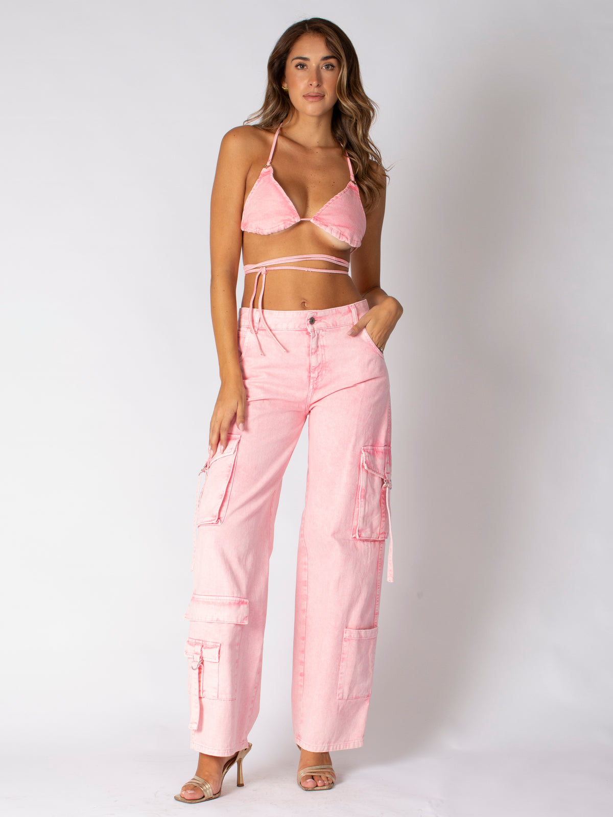 Top triangolo denim Vicolo
