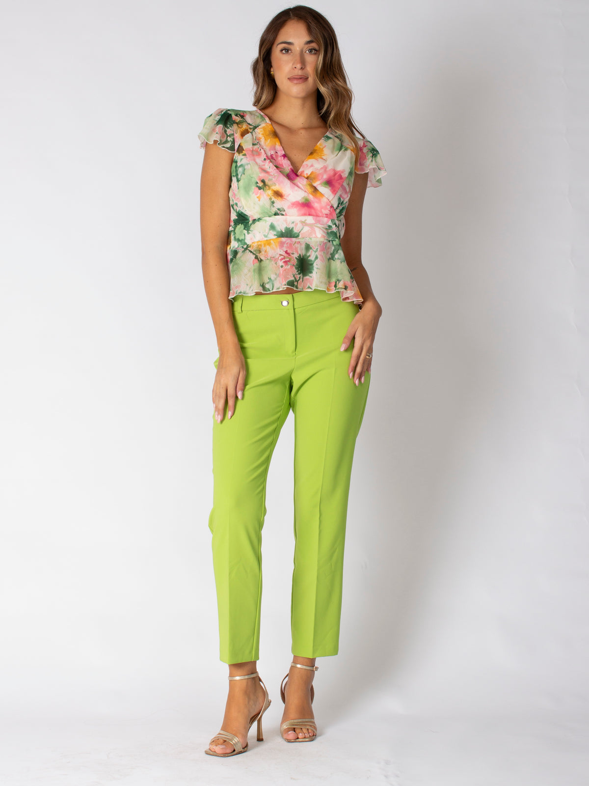 Pantalone skinny in tessuto tecnico