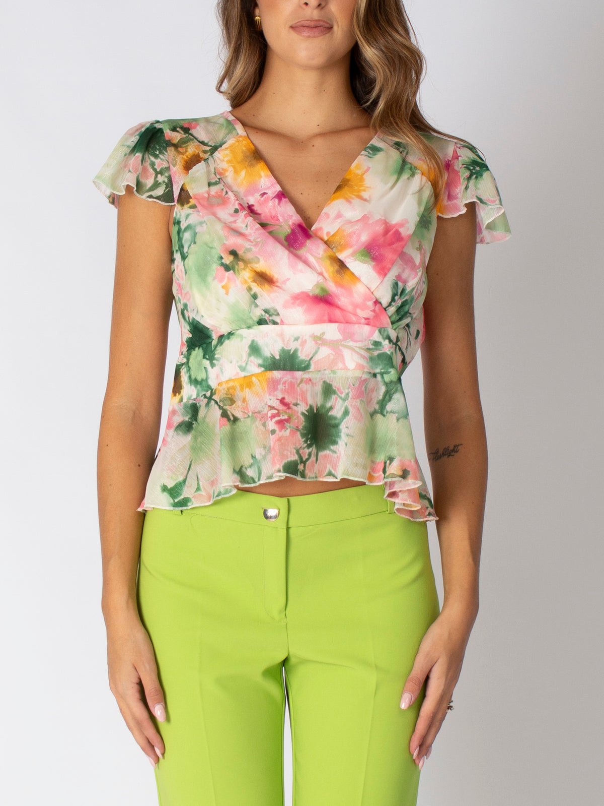 Blusa floreale Rinascimento