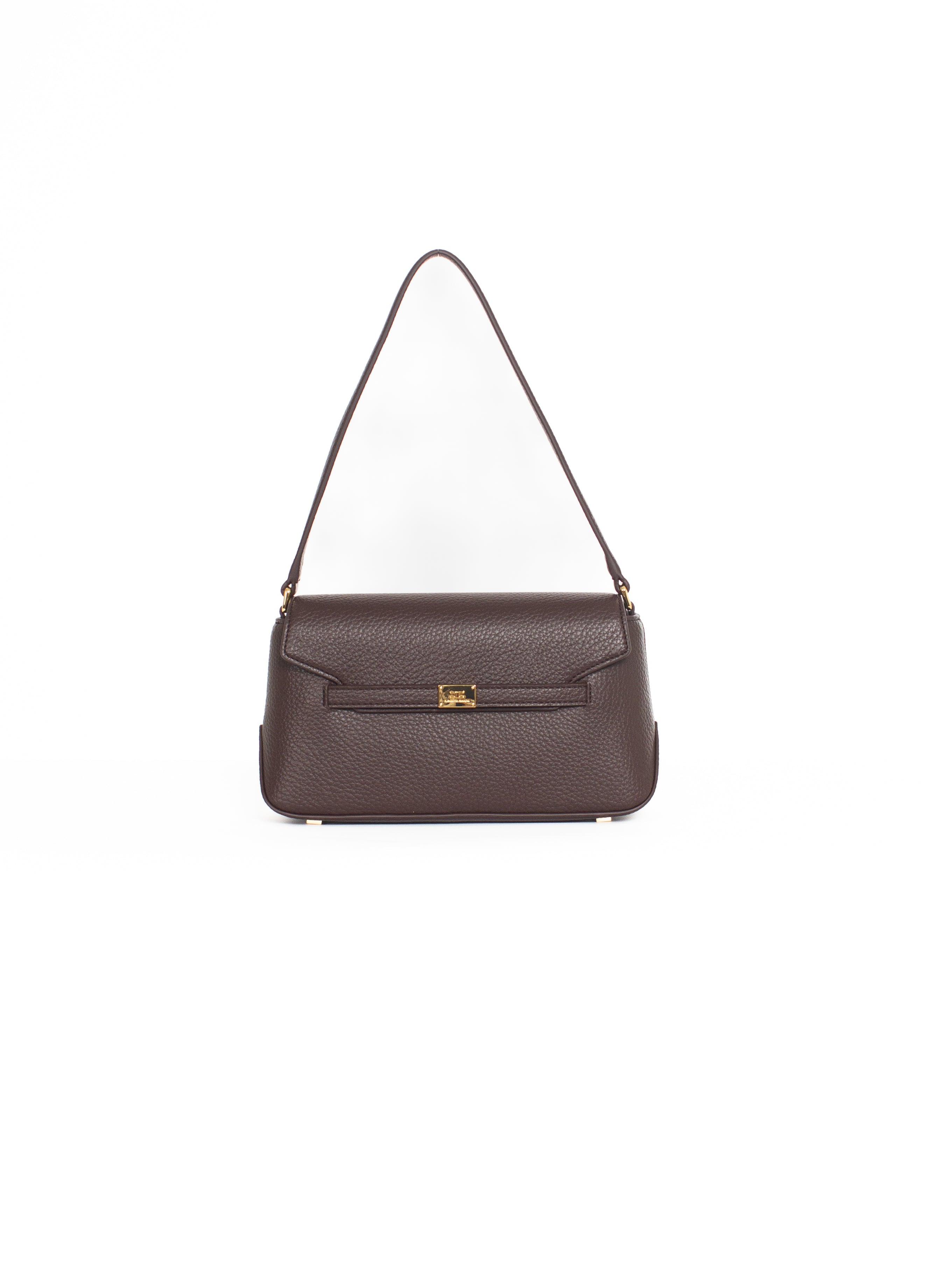 Borsa a spalla con placca logo Elisabetta Franchi
