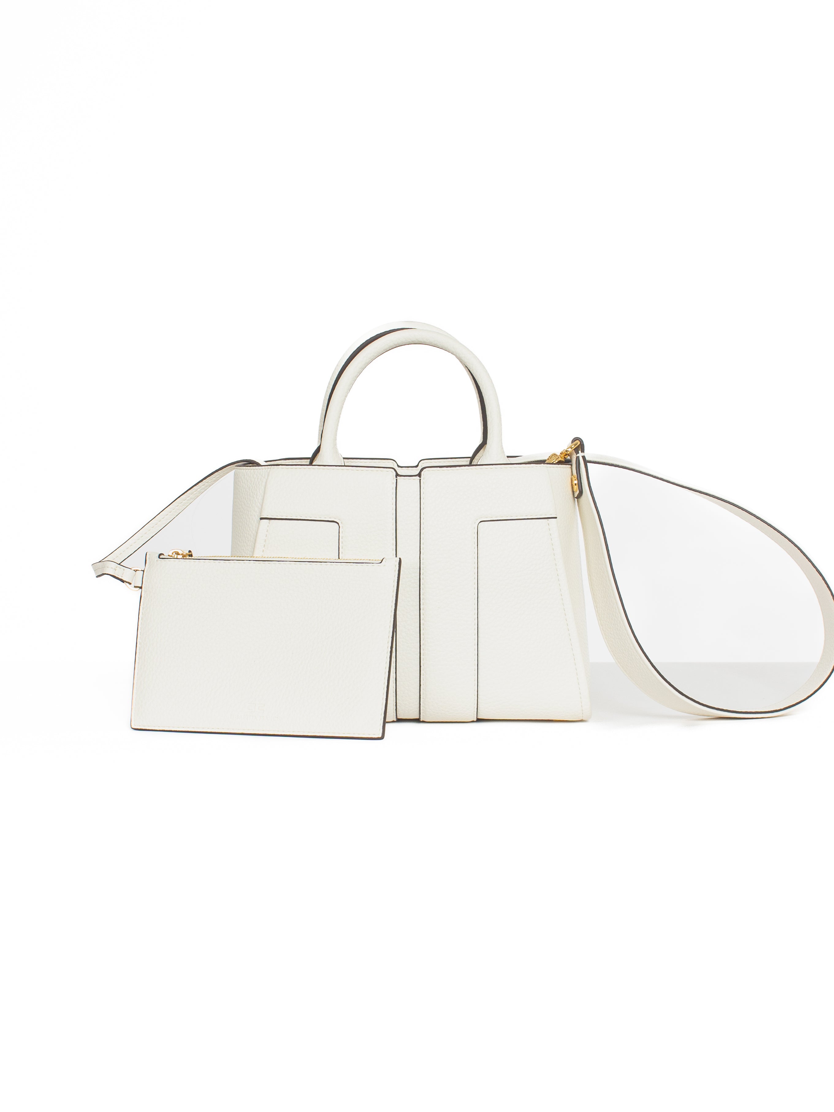 Borsa media con logo in rilievo Elisabetta Franchi