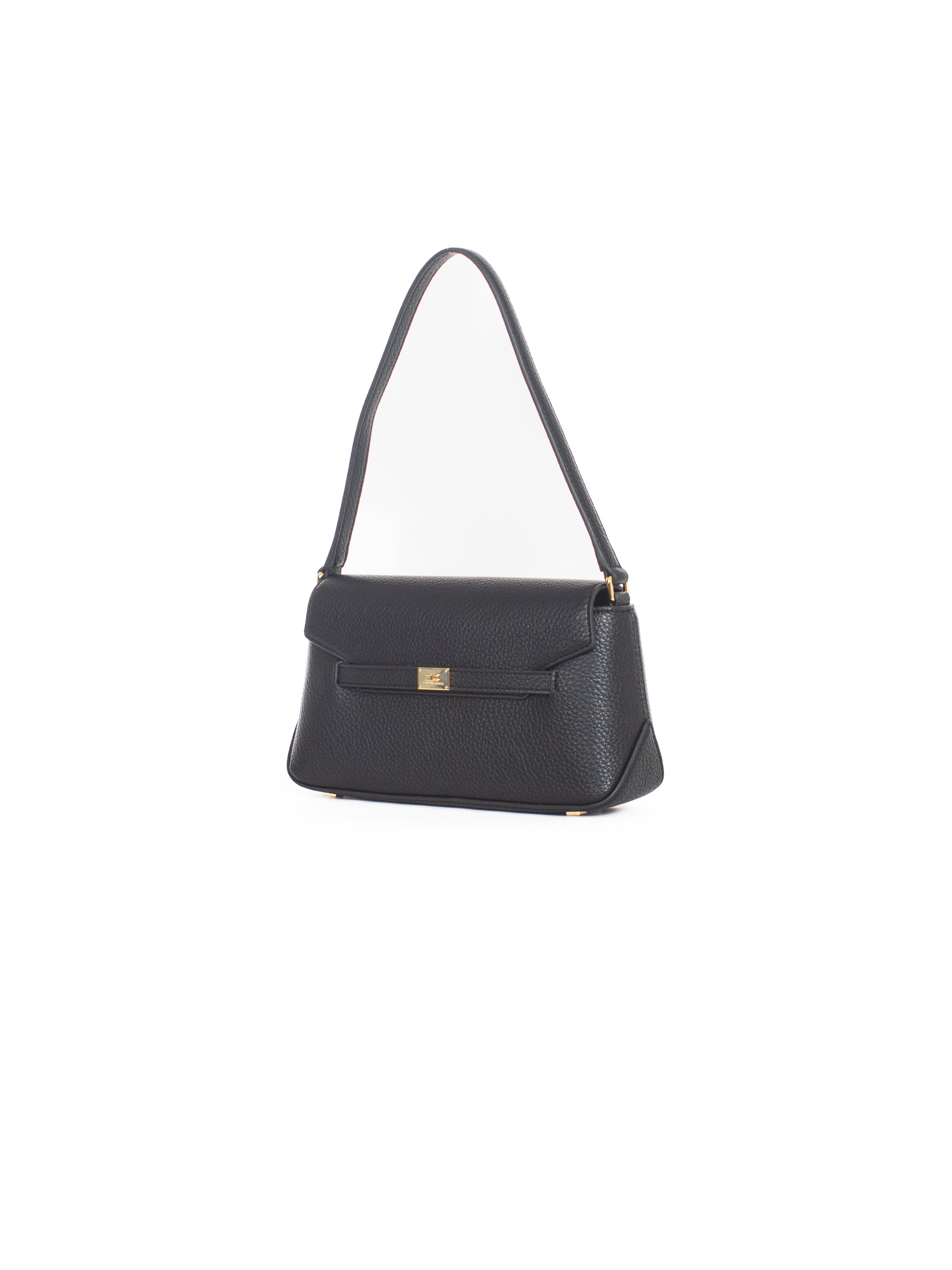 Borsa a spalla con placca logo Elisabetta Franchi