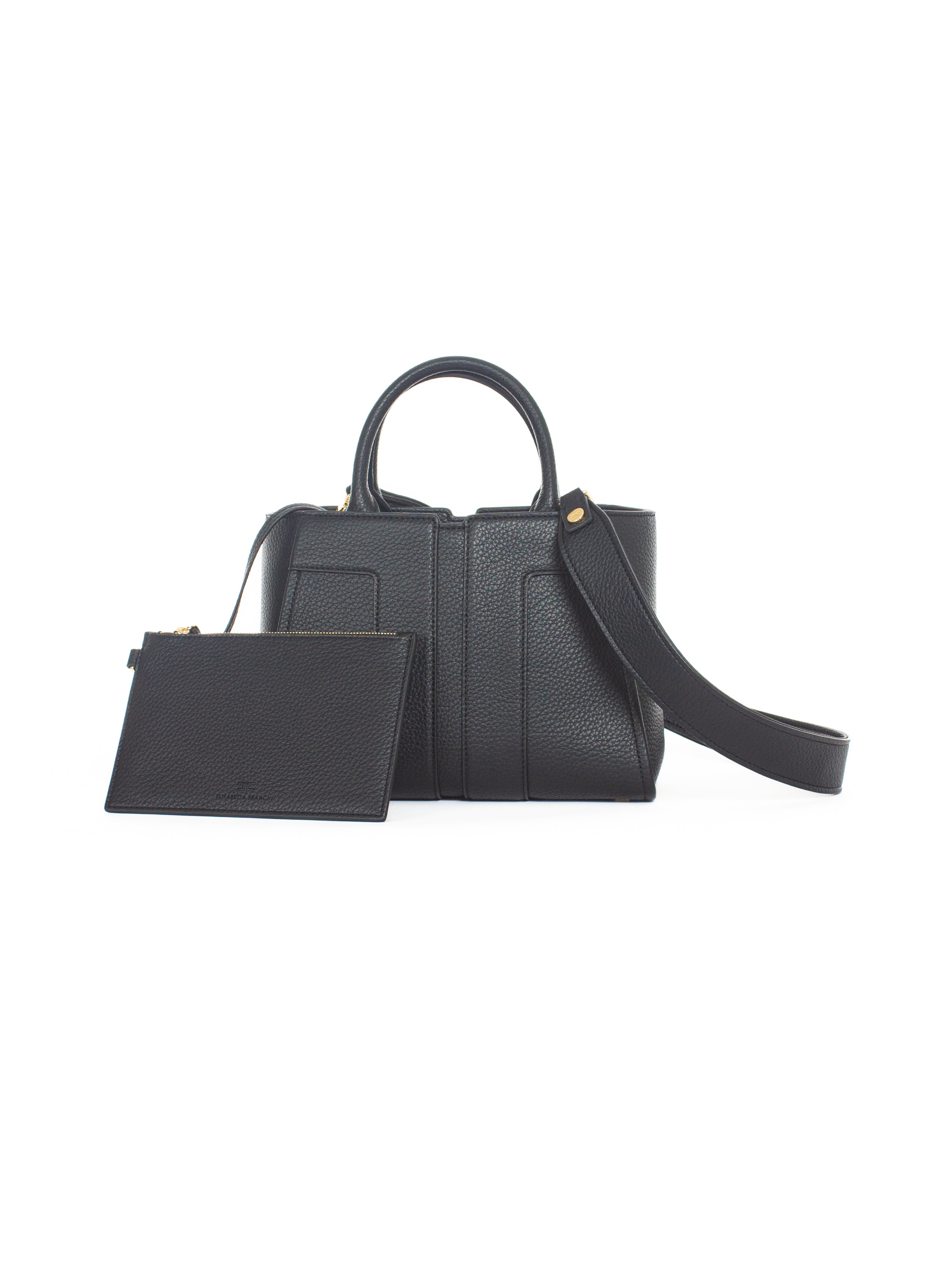 Borsa media con logo in rilievo Elisabetta Franchi