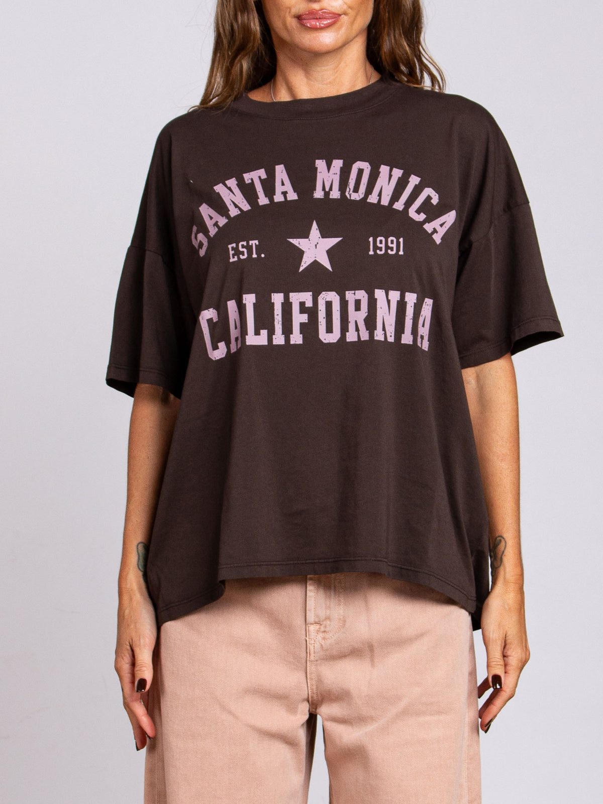 T-Shirt over stampa "Santa Monica" Vicolo