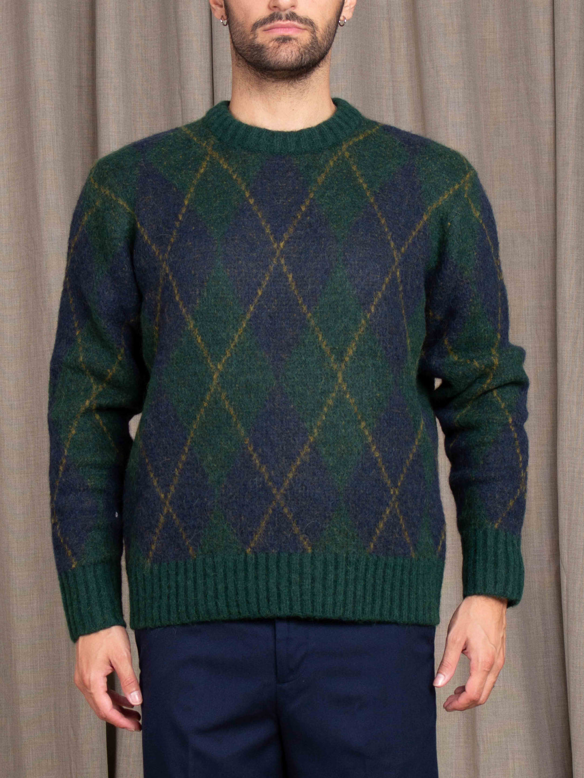 Maglione girocollo argyle Selected Homme