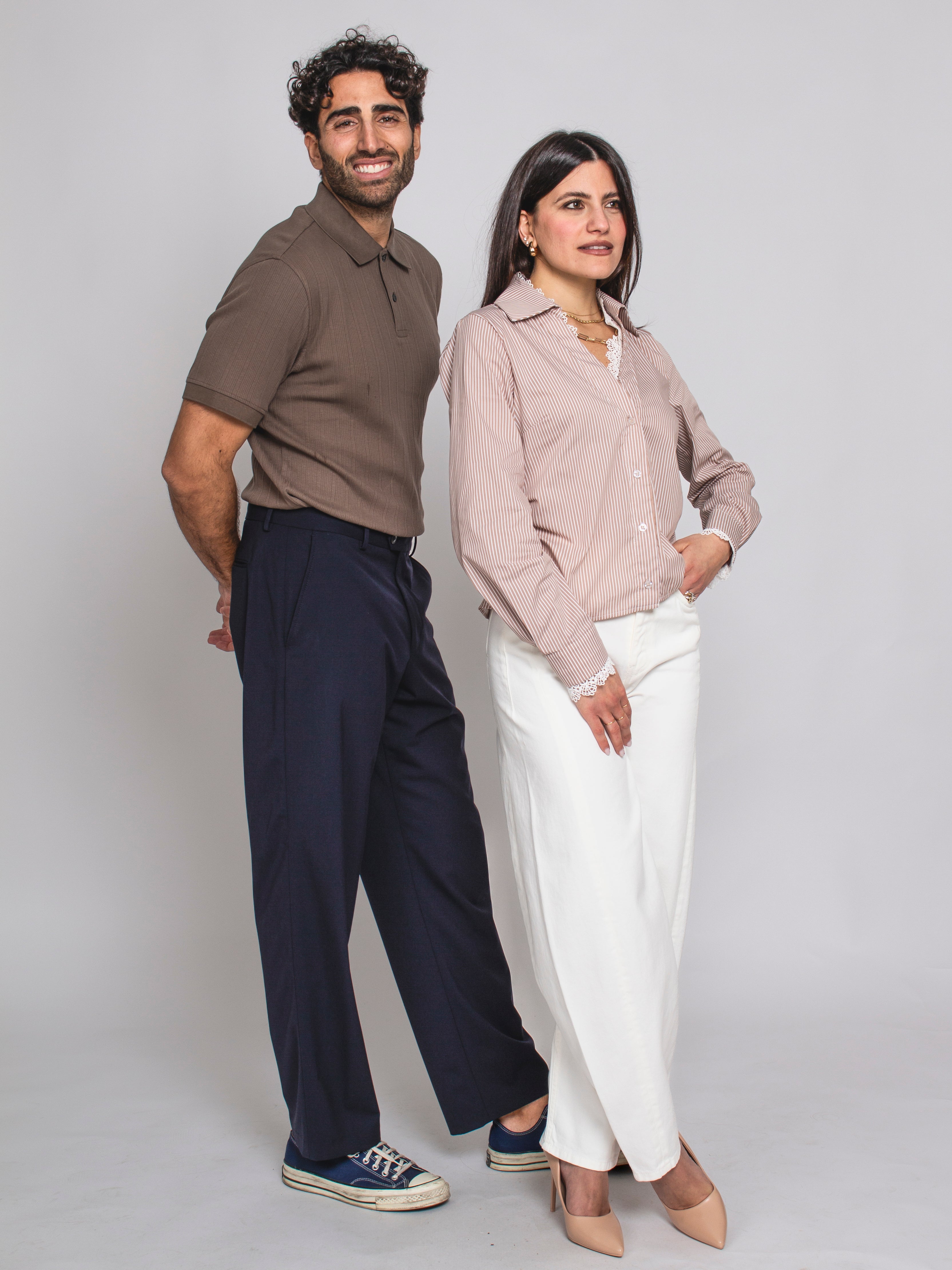 Camicia Righe e Merletto Le Streghe