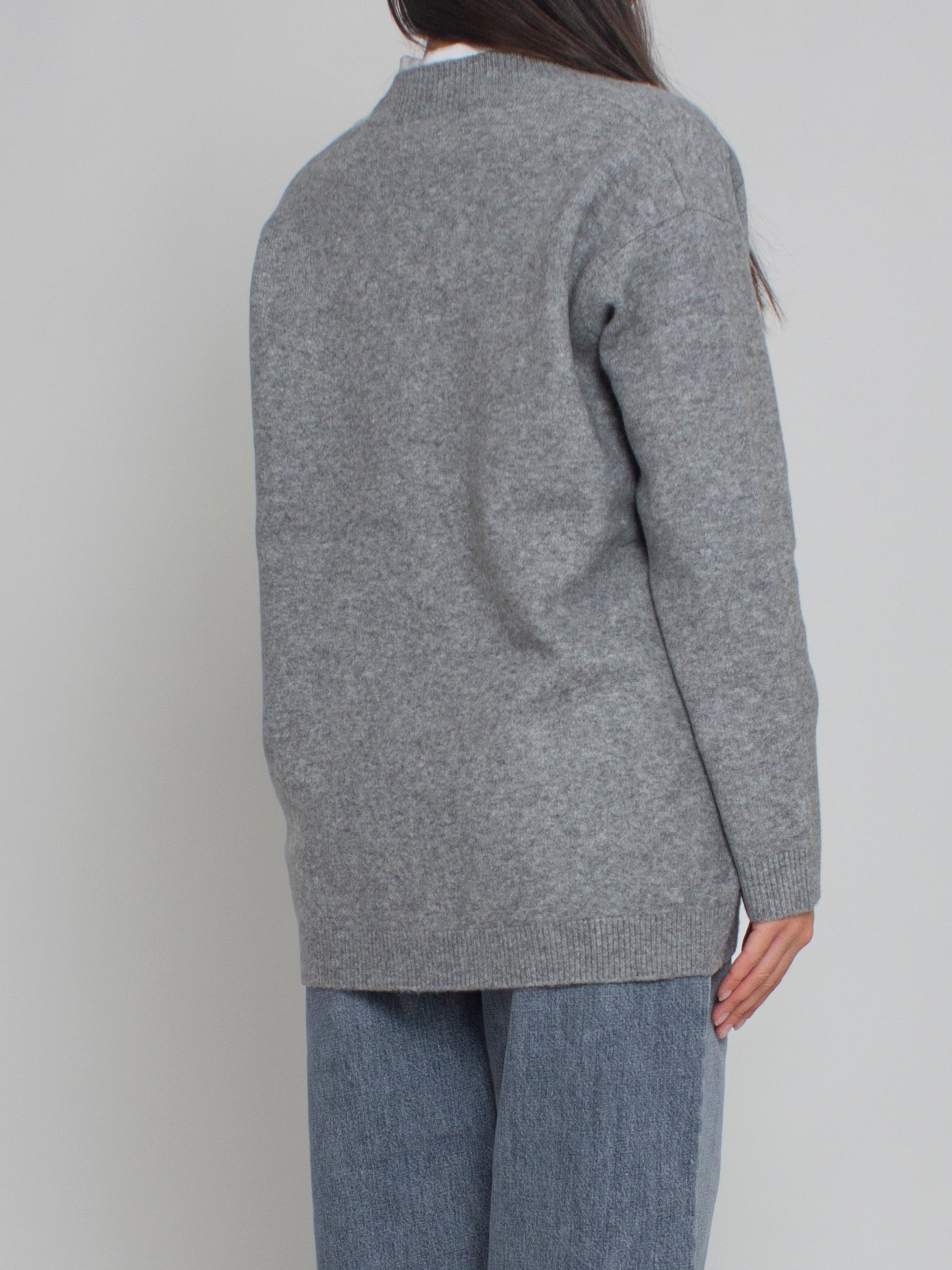 Cardigan jacquard con intarsio rose Blugirl