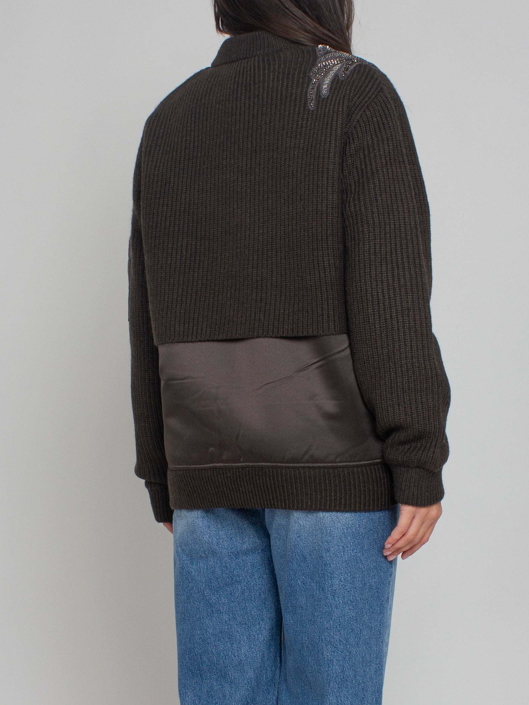 Bomber in maglia e duchesse Blugirl