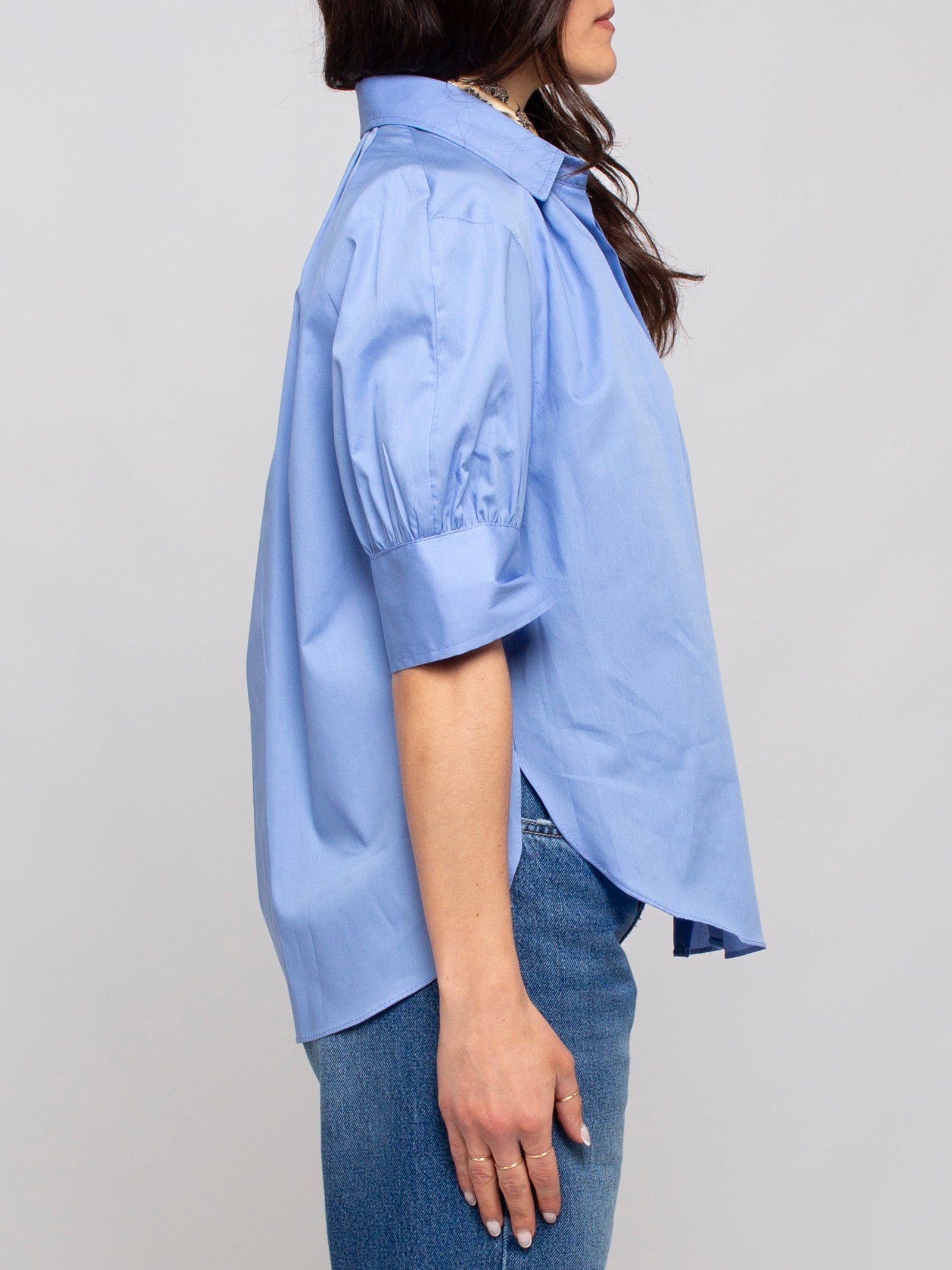 Camicia manica corta arricciata Vicolo