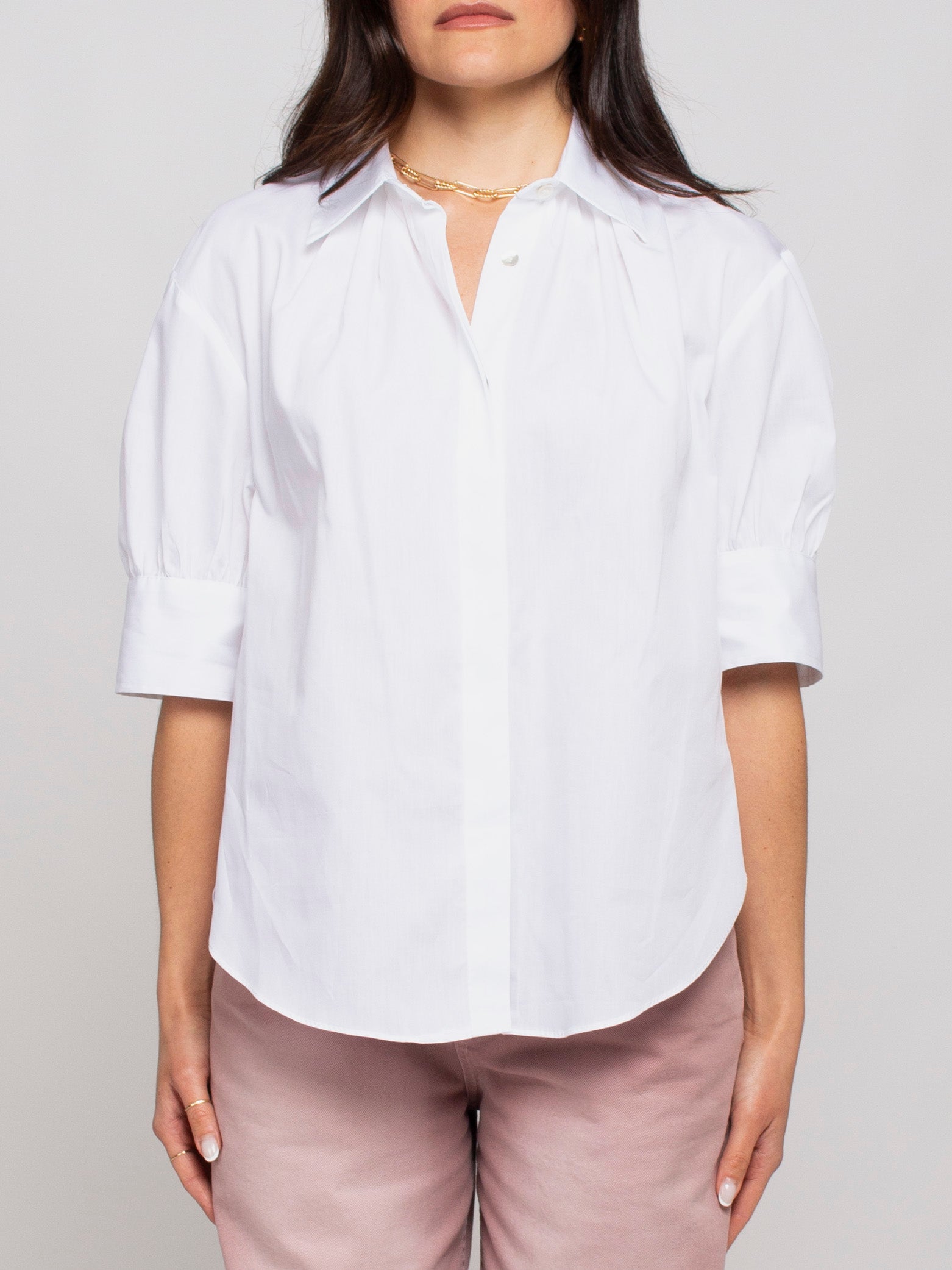 Camicia manica corta arricciata Vicolo