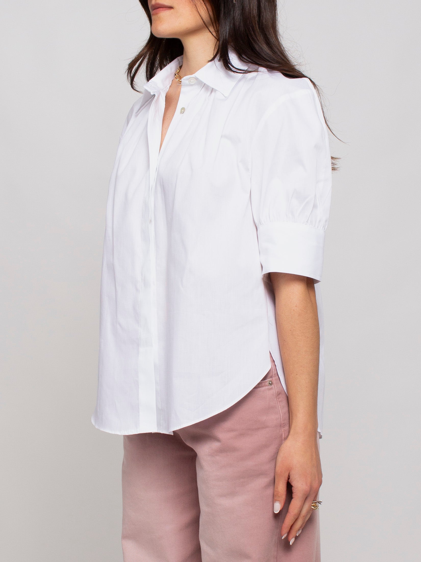 Camicia manica corta arricciata Vicolo