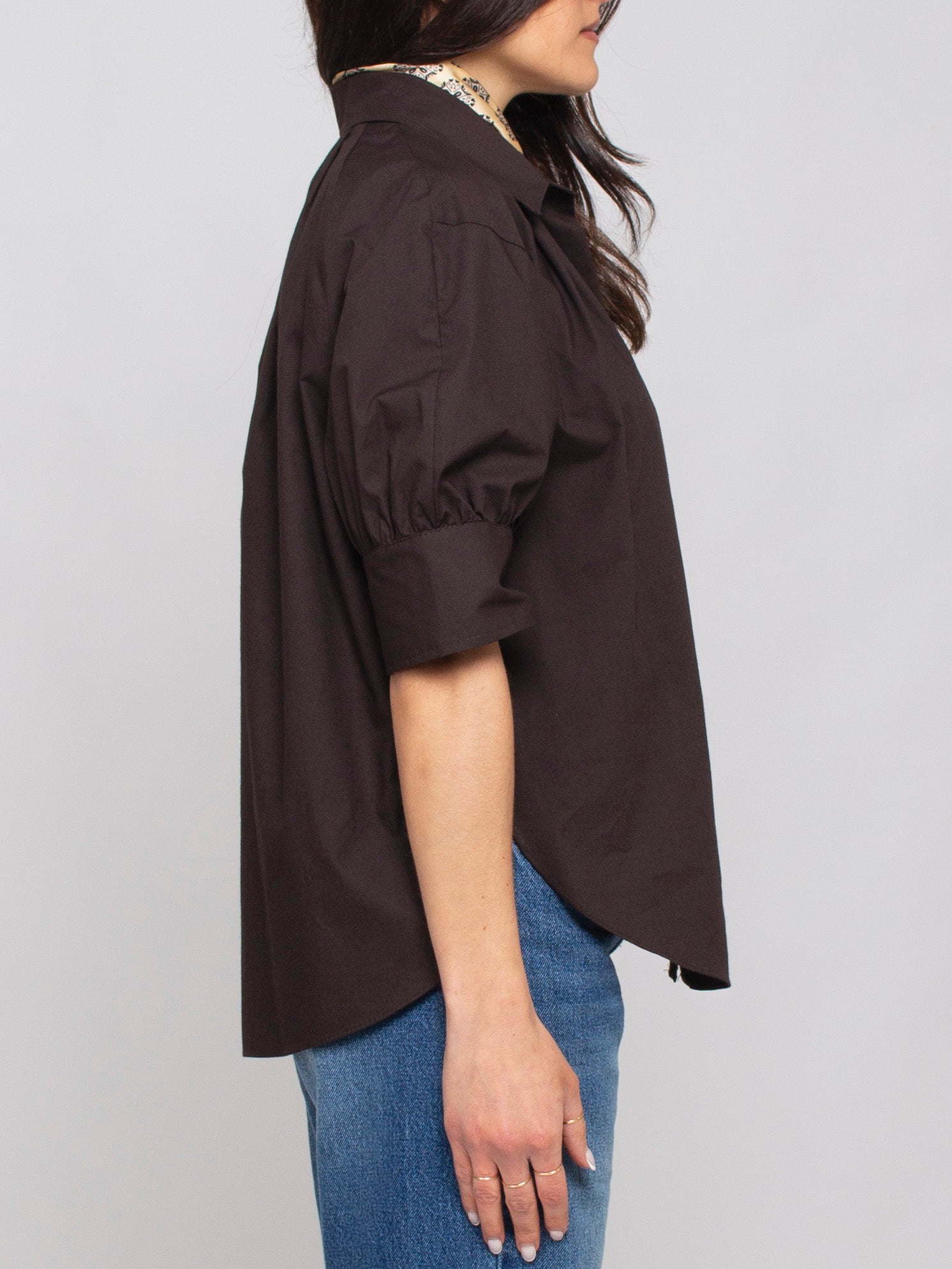 Camicia manica corta arricciata Vicolo