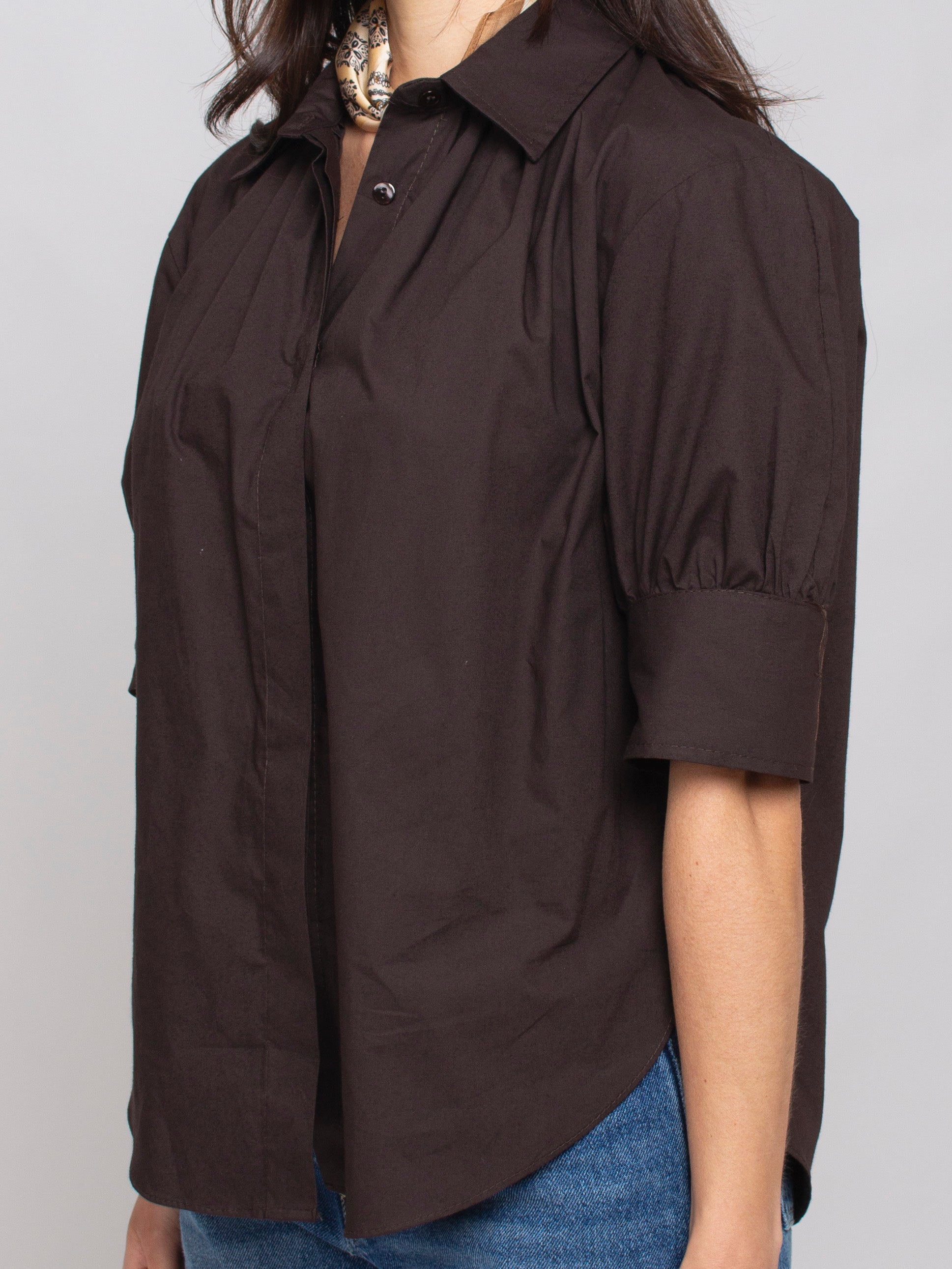 Camicia manica corta arricciata Vicolo