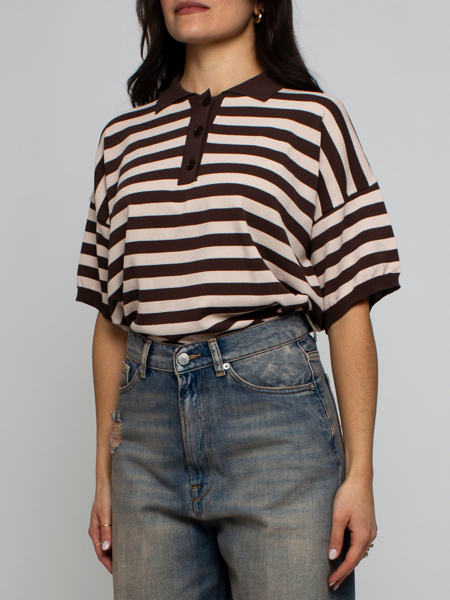 Maglia polo a righe Vicolo