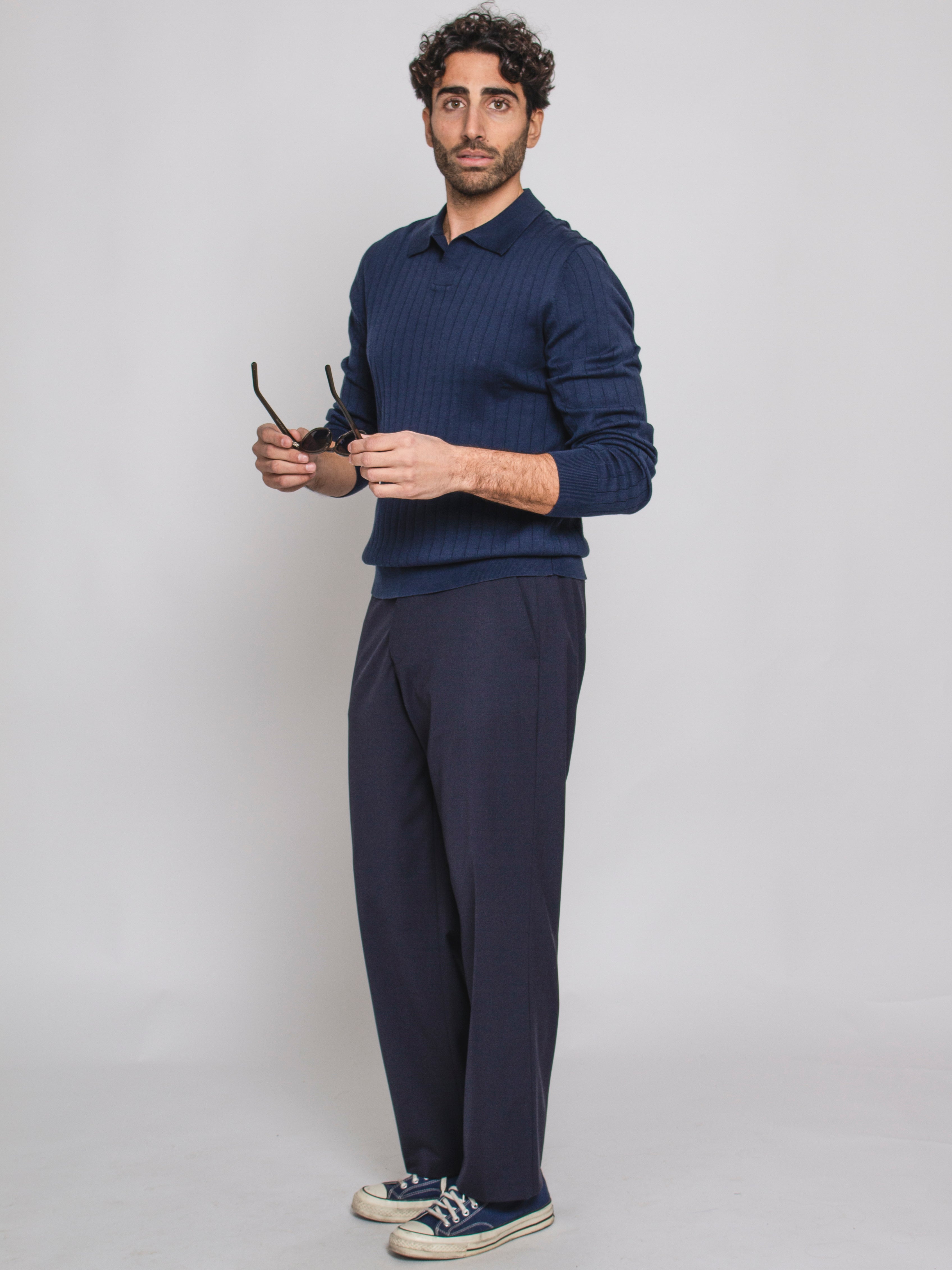 Maglia a Costine con Colletto Selected Homme