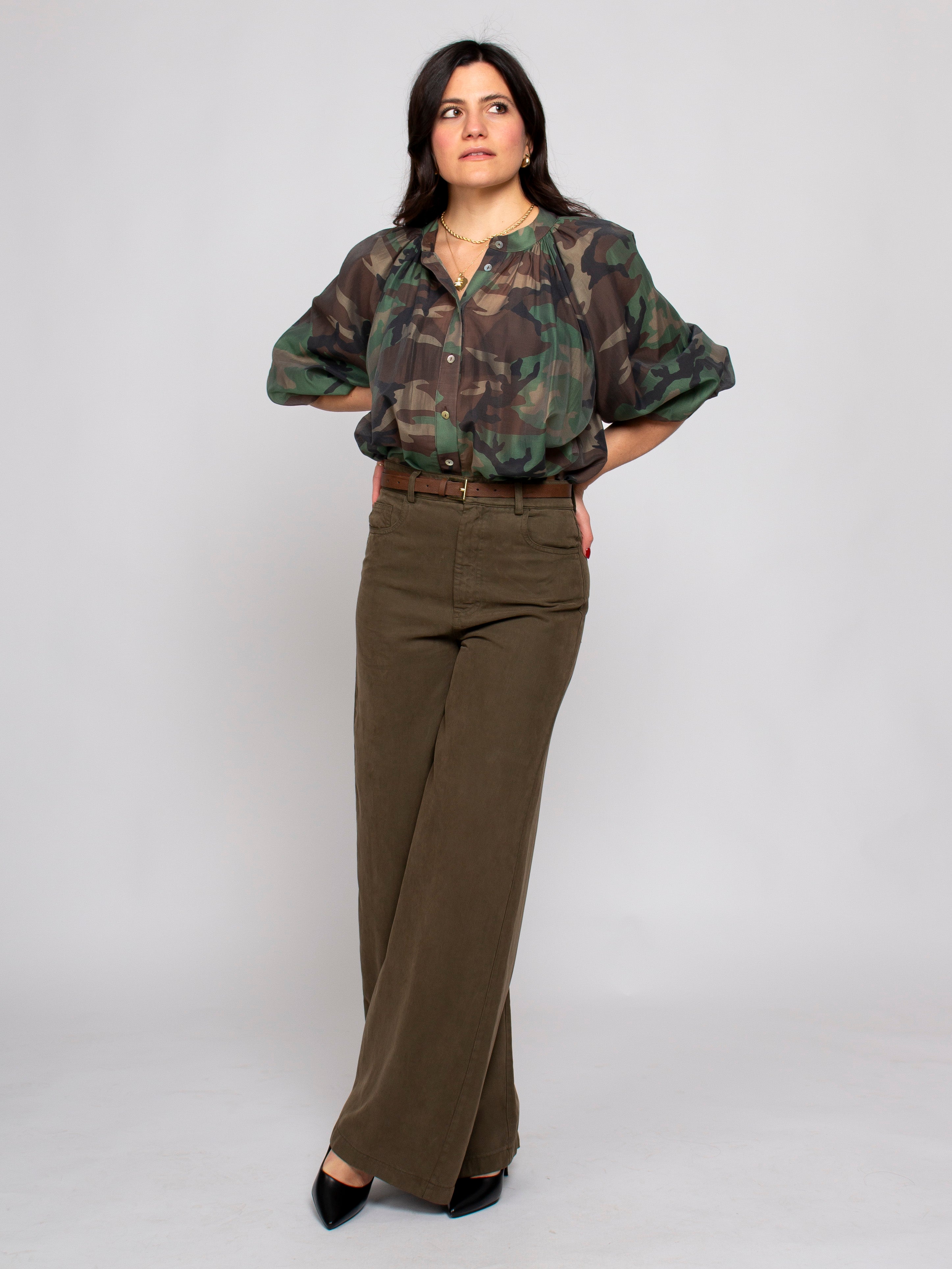 Pantalone barrel con cintura Vicolo