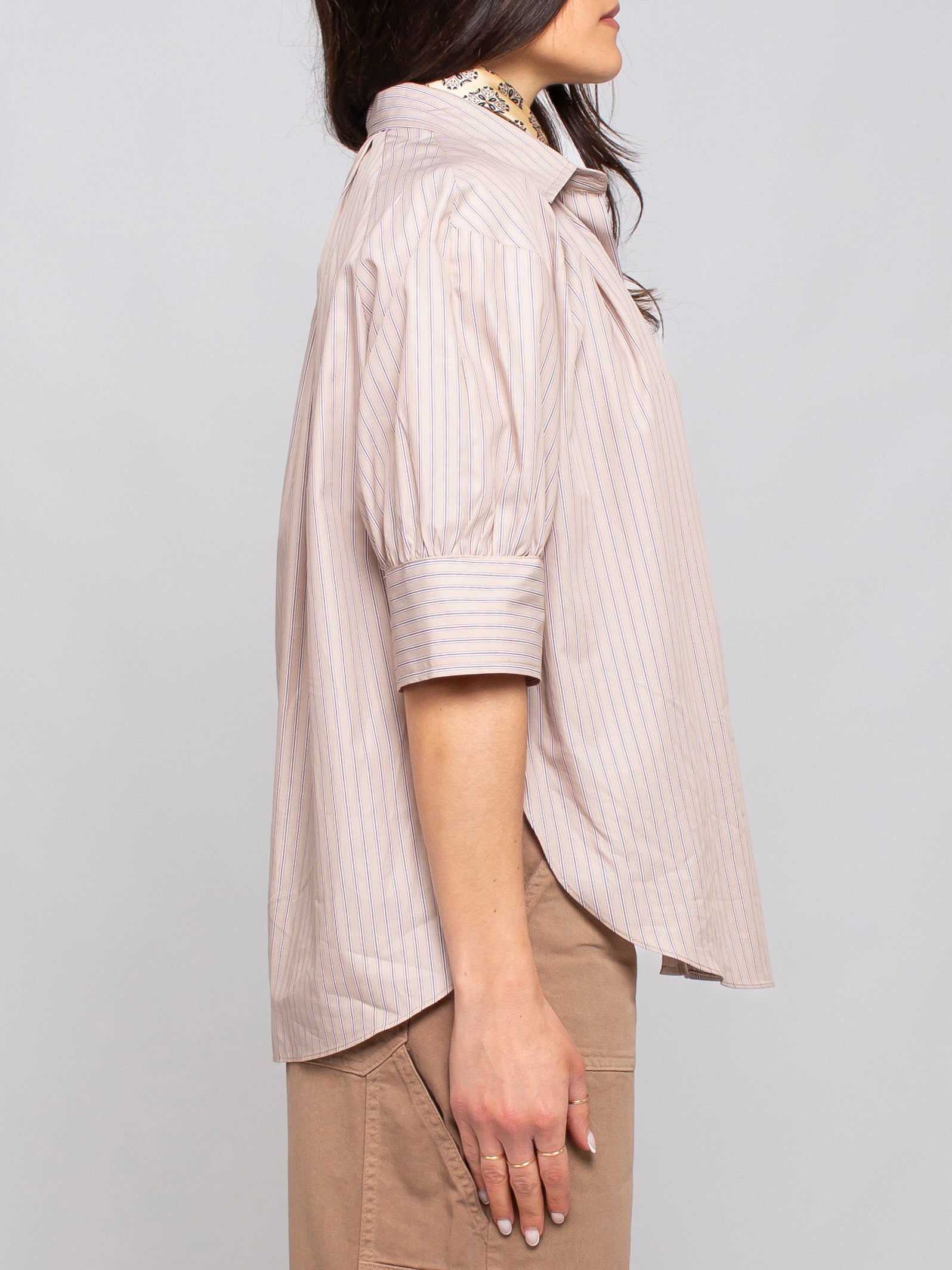 Camicia mezza manica a righe Vicolo