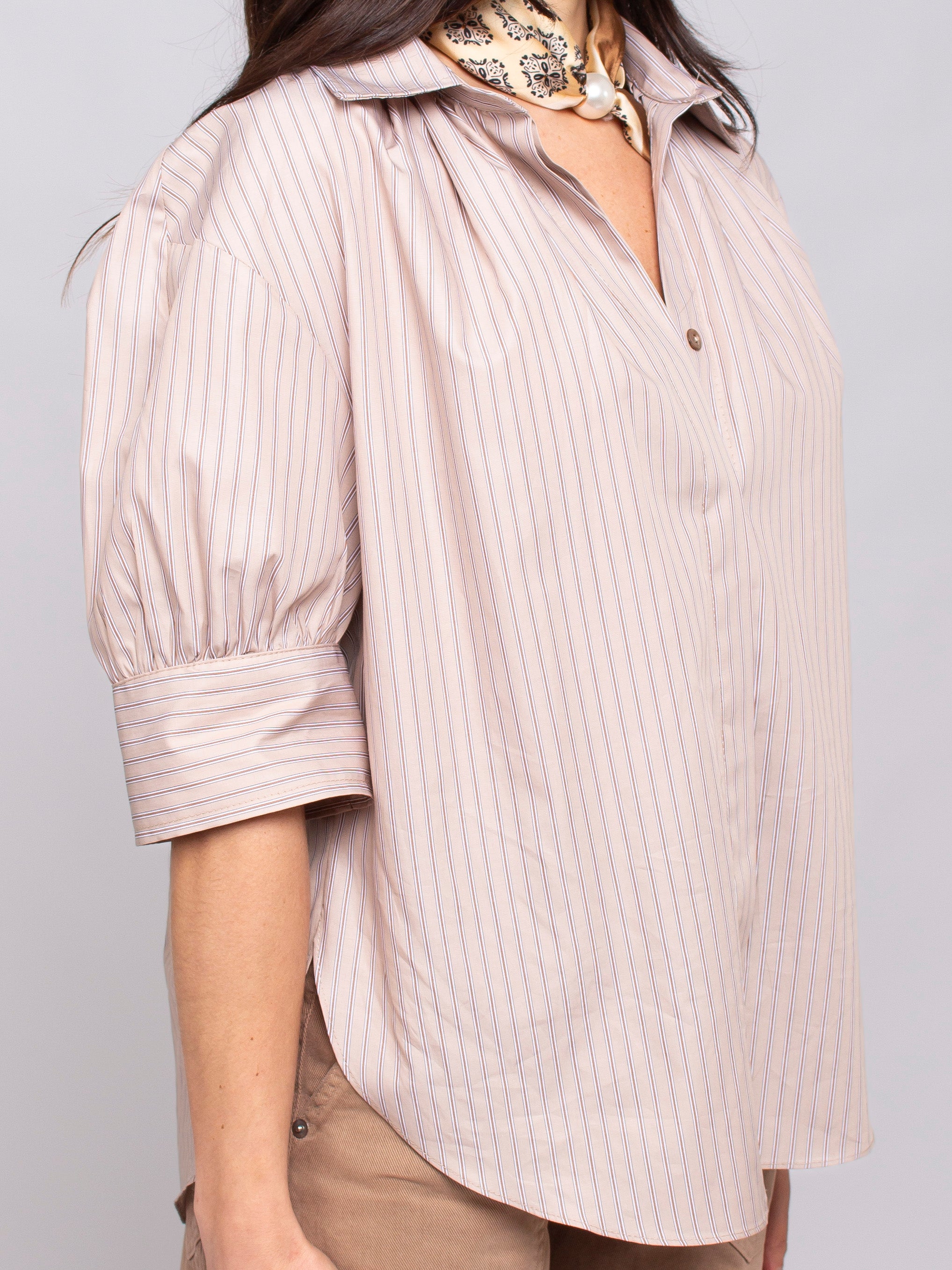 Camicia mezza manica a righe Vicolo