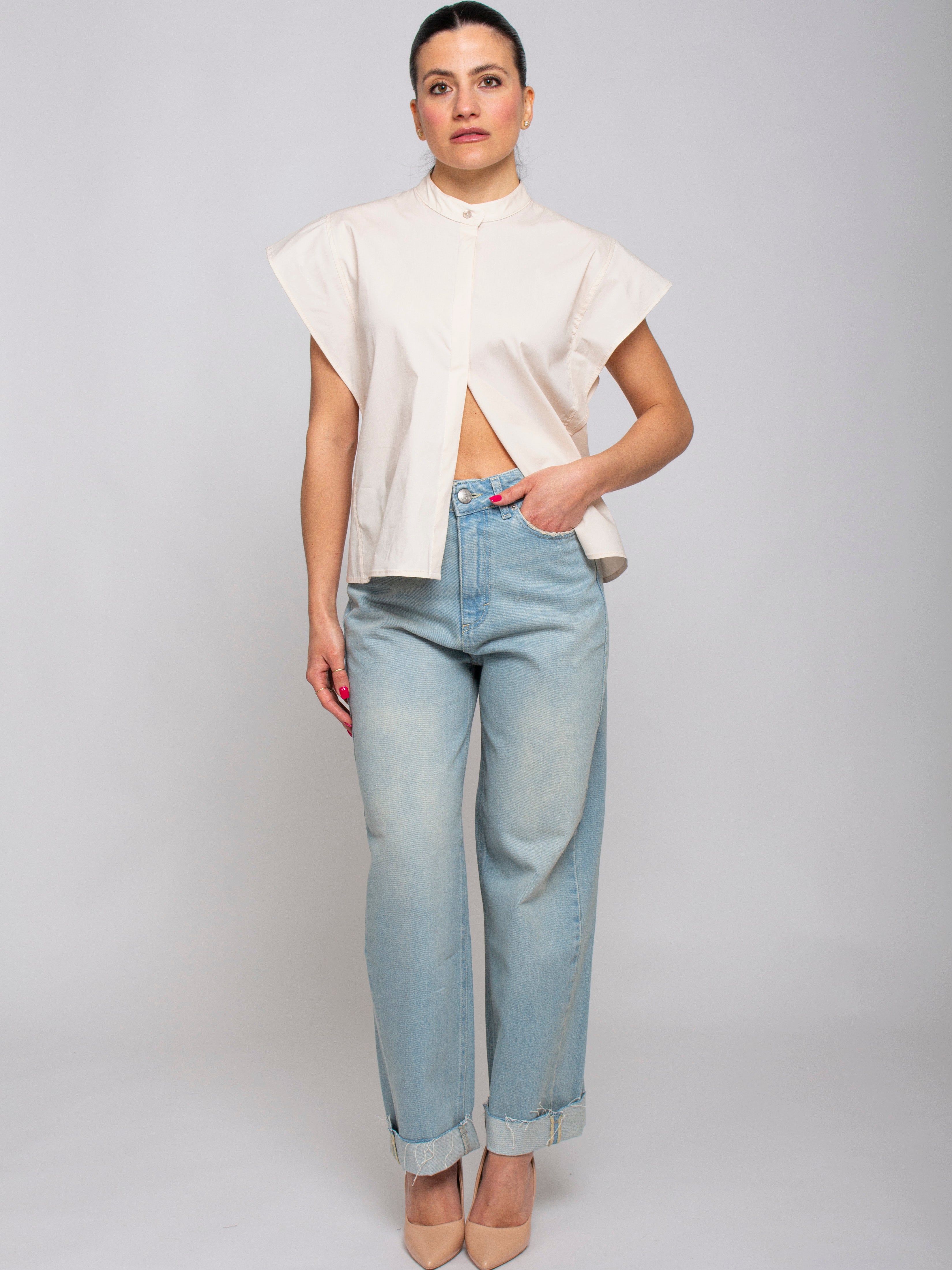 Camicia coreana spalla alette Vicolo