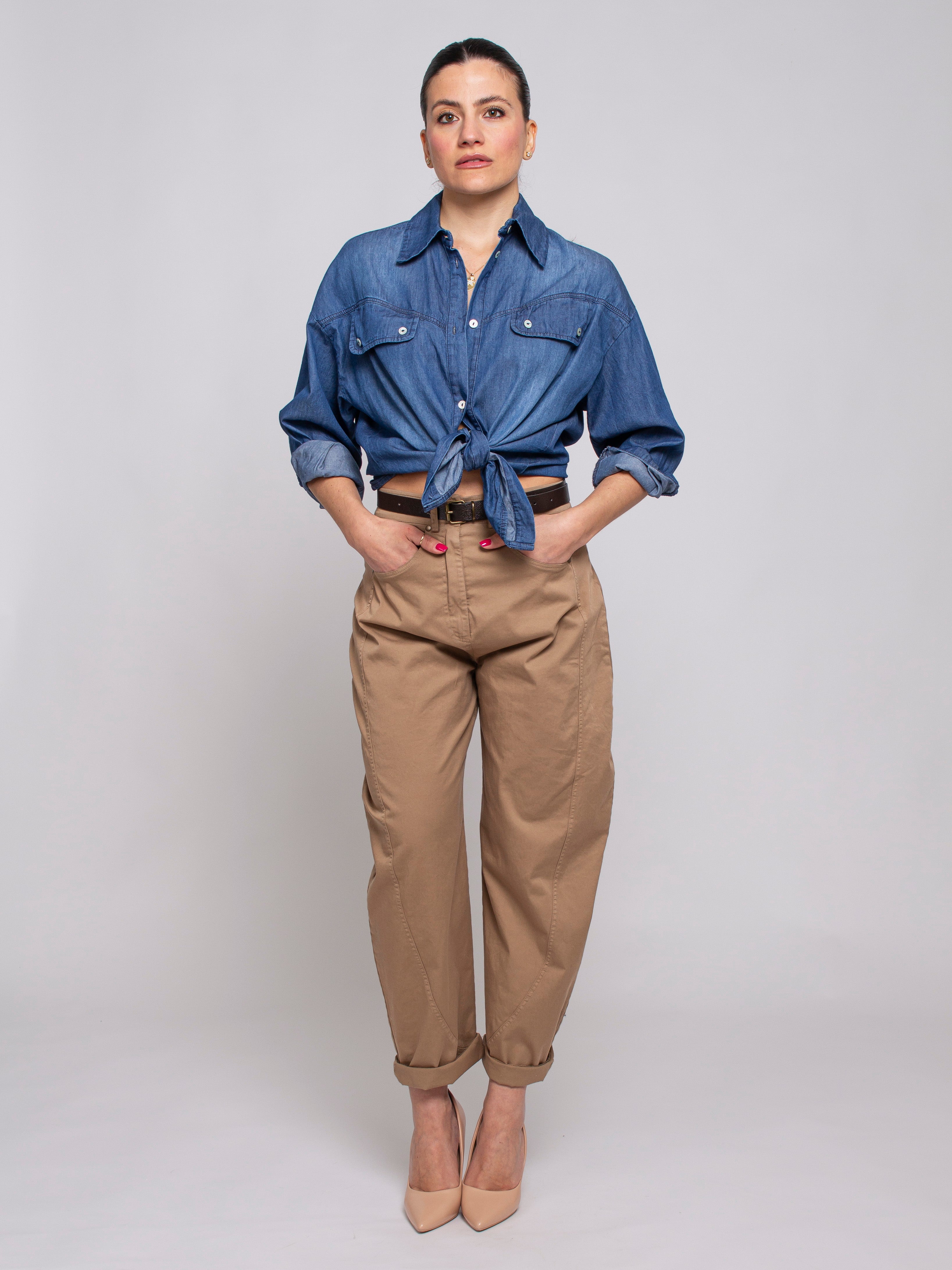 Camicia di jeans con taschino Vicolo