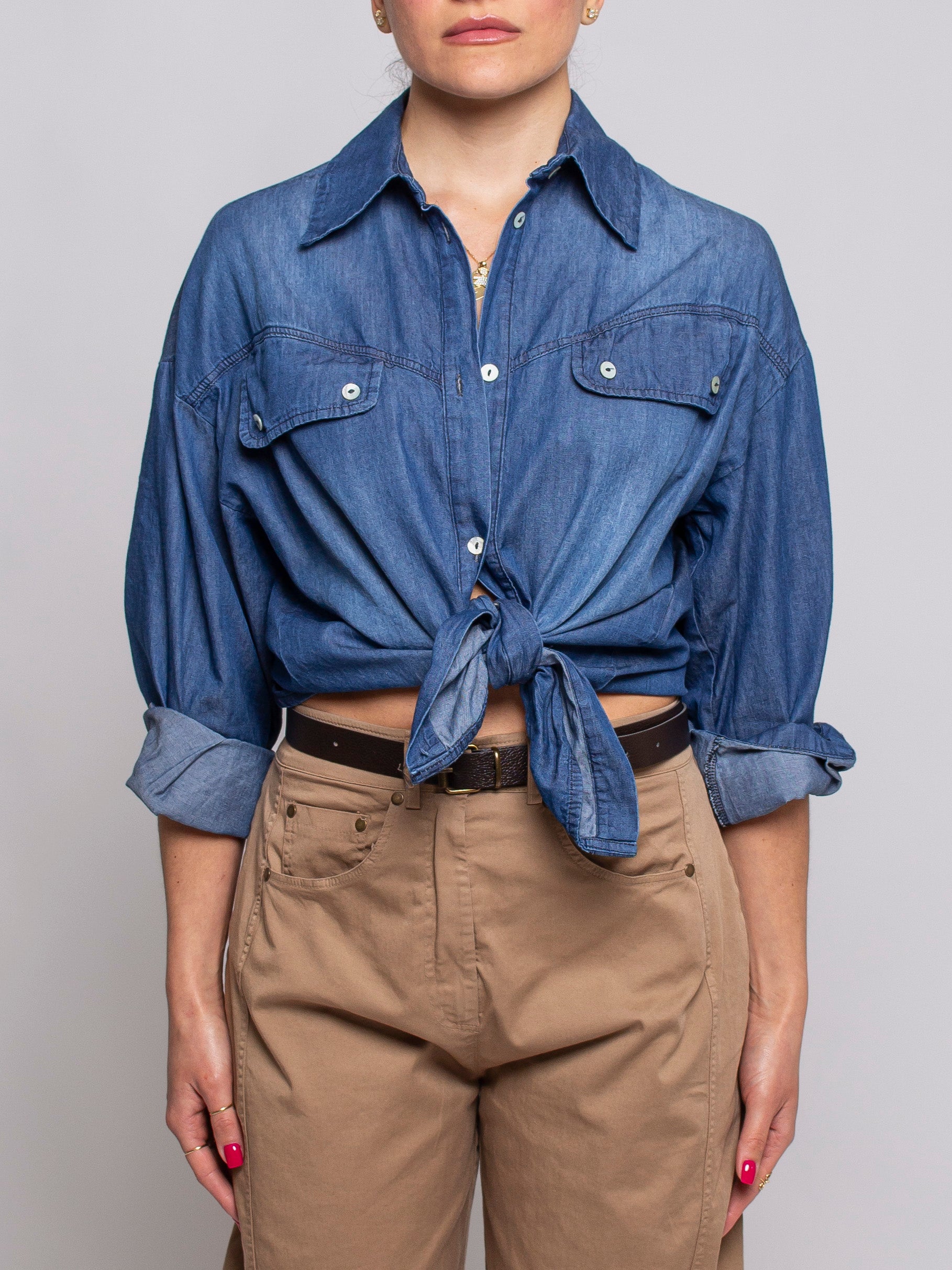 Camicia di jeans con taschino Vicolo