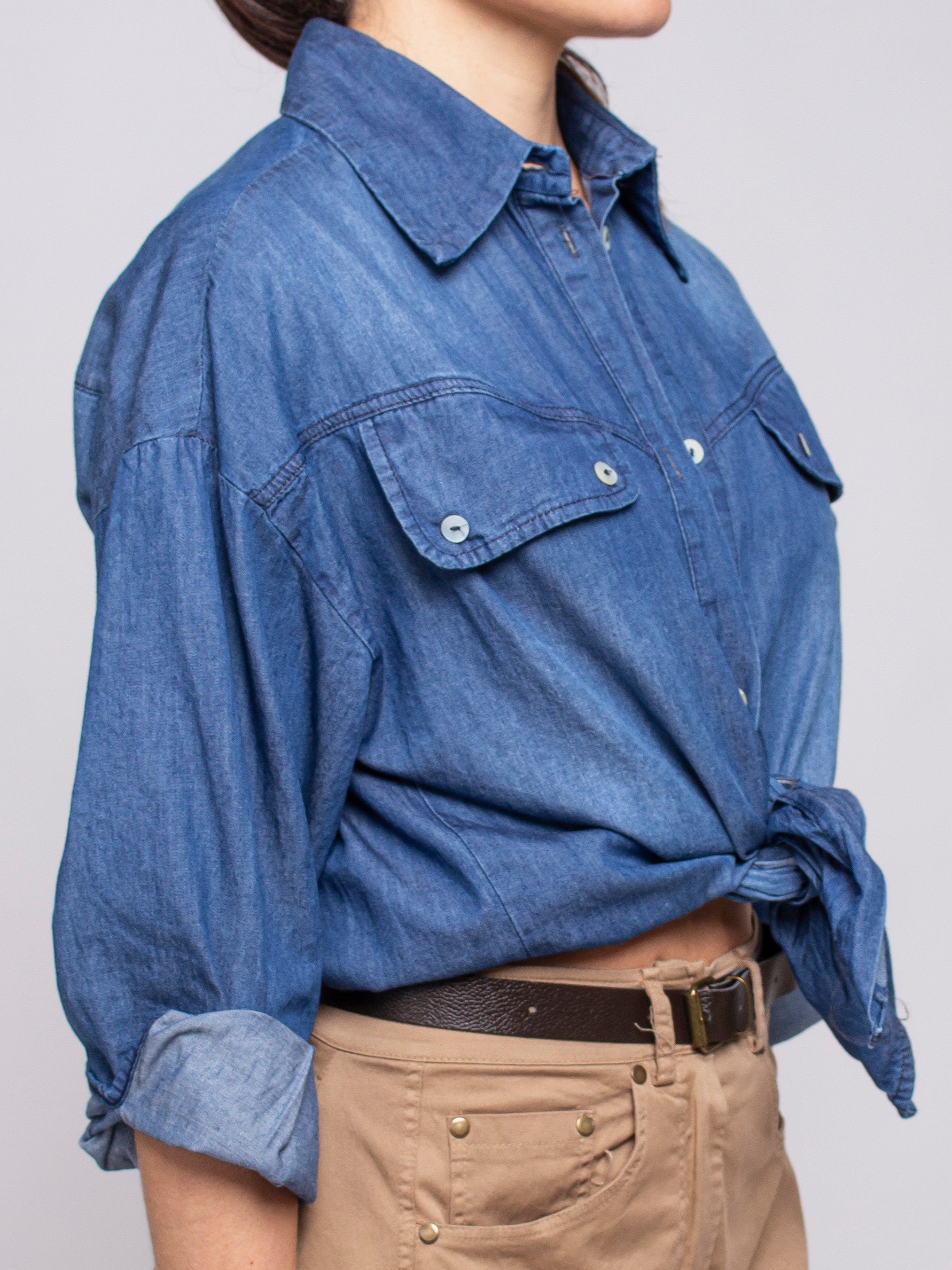 Camicia di jeans con taschino Vicolo